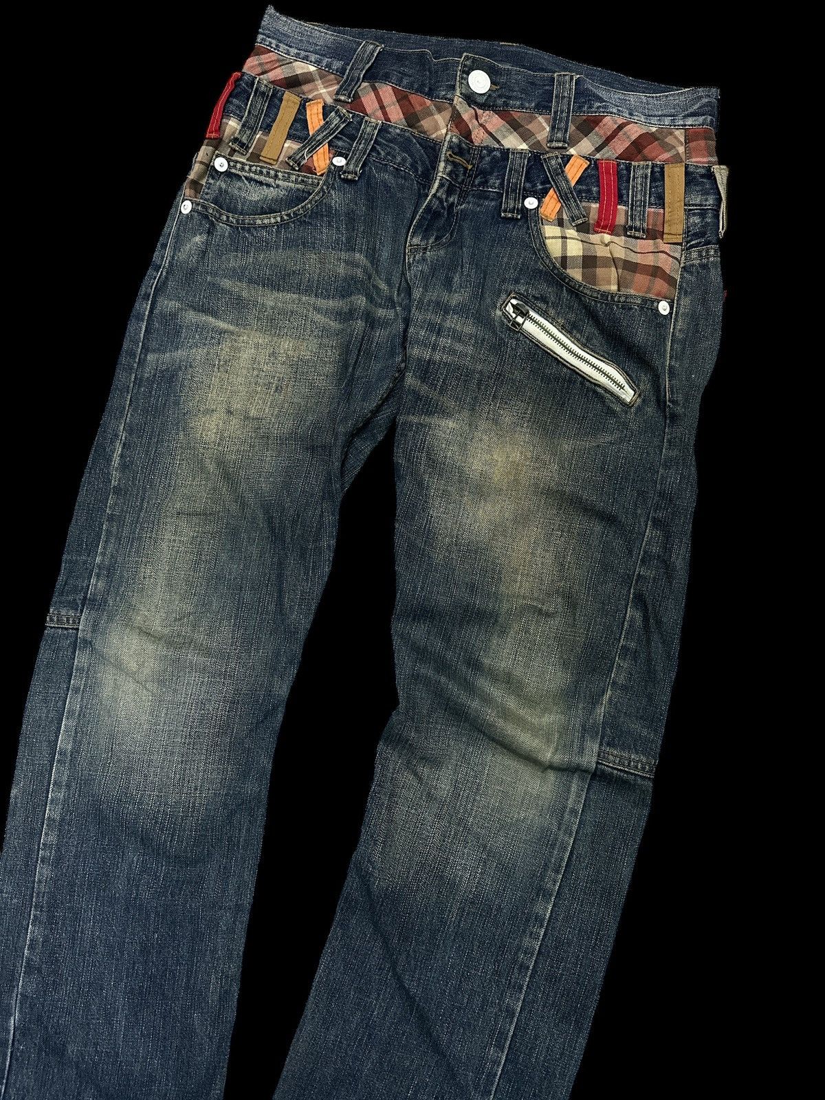 Japanese Brand Twist Legs💥 Double Waist Double Focus Denim💥 Size US 34 / EU 50 - 3 Thumbnail