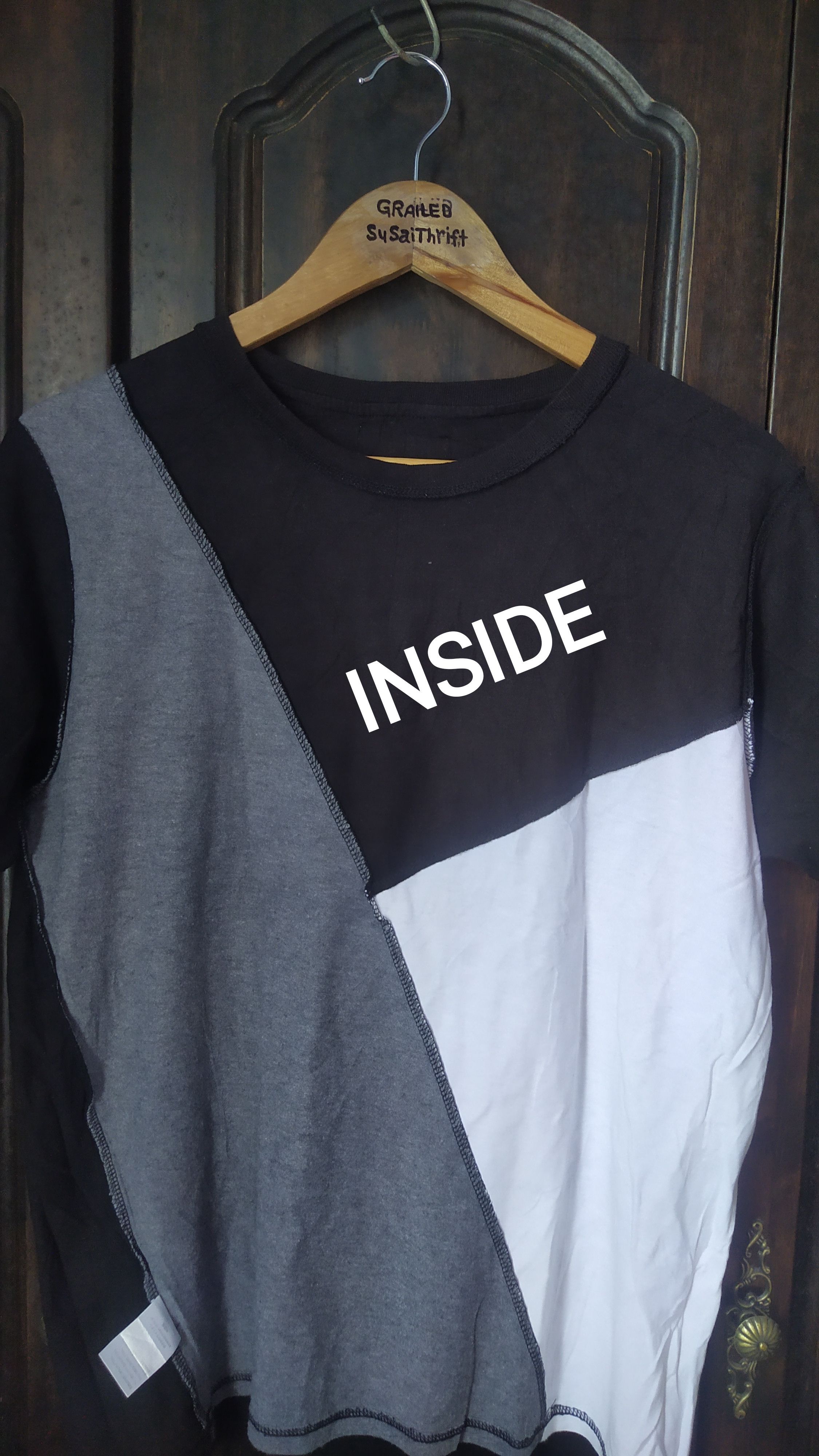 Japanese Brand Back Number Japan Geometric Colorblock T-Shirt Size US L / EU 52-54 / 3 - 6 Thumbnail