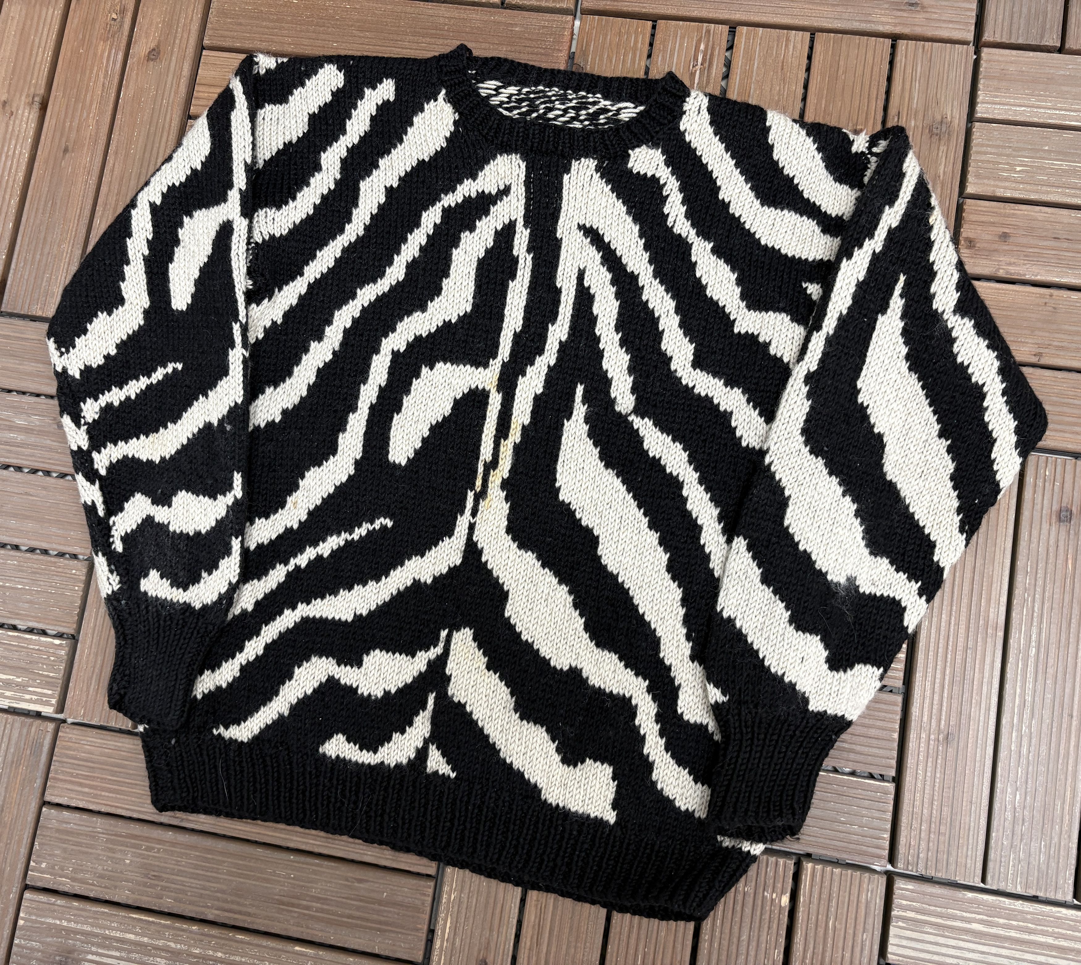 Vintage Abstract Pattern Vintage Black Knit Sweater Size US S / EU 44-46 / 1 - 3 Thumbnail