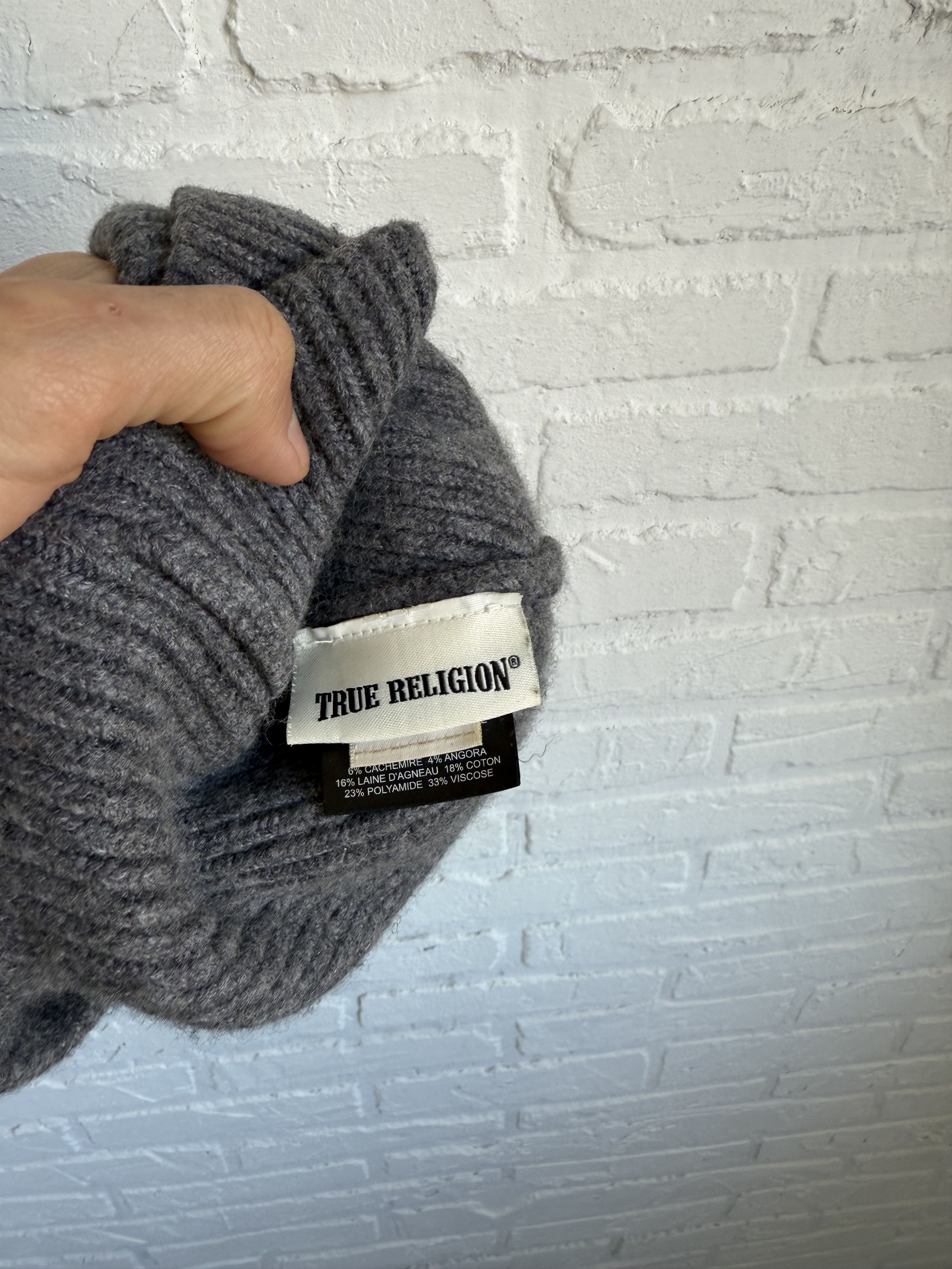 True Religion True religion cashmere angora blend neon logo beanie hat Size ONE SIZE - 2 Thumbnail