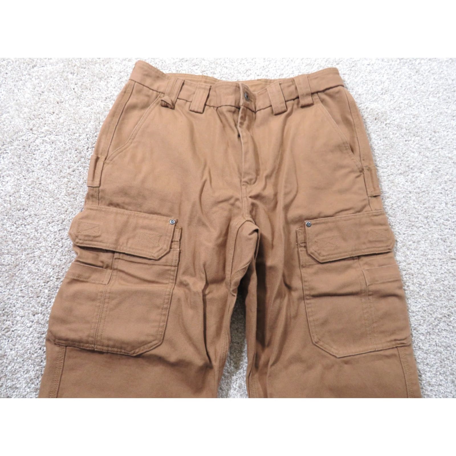 Duluth Trading Company Duluth Trading Co Pants Men 34x26 Brown Cargo Relaxed Fit Workwear Duck Canvas Pants Size US 34 / EU 50 - 3 Thumbnail