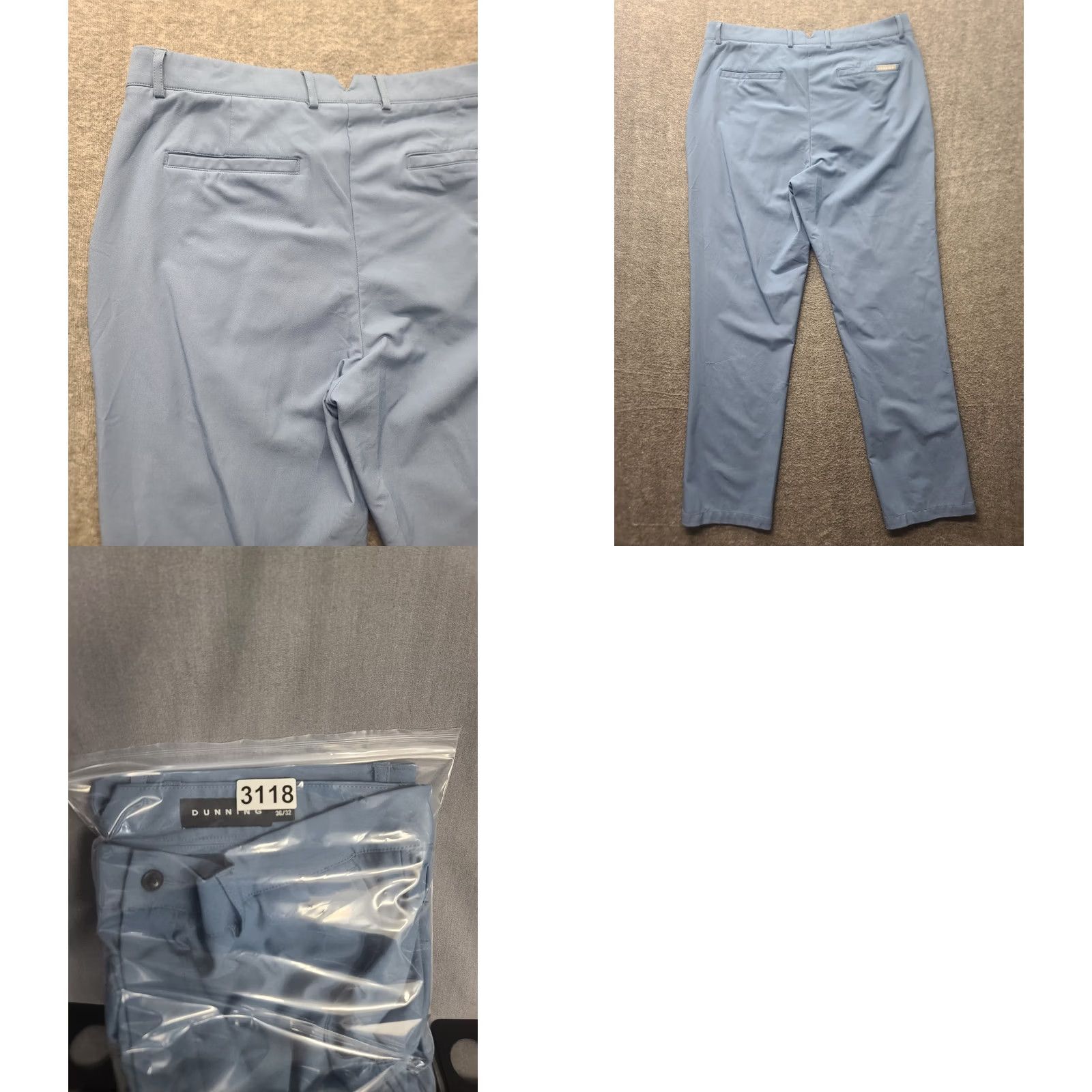 Vintage Dunning Pants Mens 36x32 Straight Leg Performance Golf Chino Size US 36 / EU 52 - 9 Thumbnail