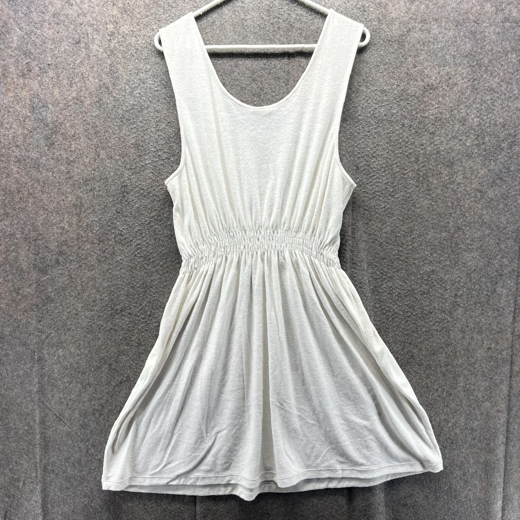 J. Jill J. Jill Dress Womens XL White Scoop Neck Sleeveless Elastic Waist Tank Mini Size XL / US 12-14 / IT 48-50 - 2 Thumbnail