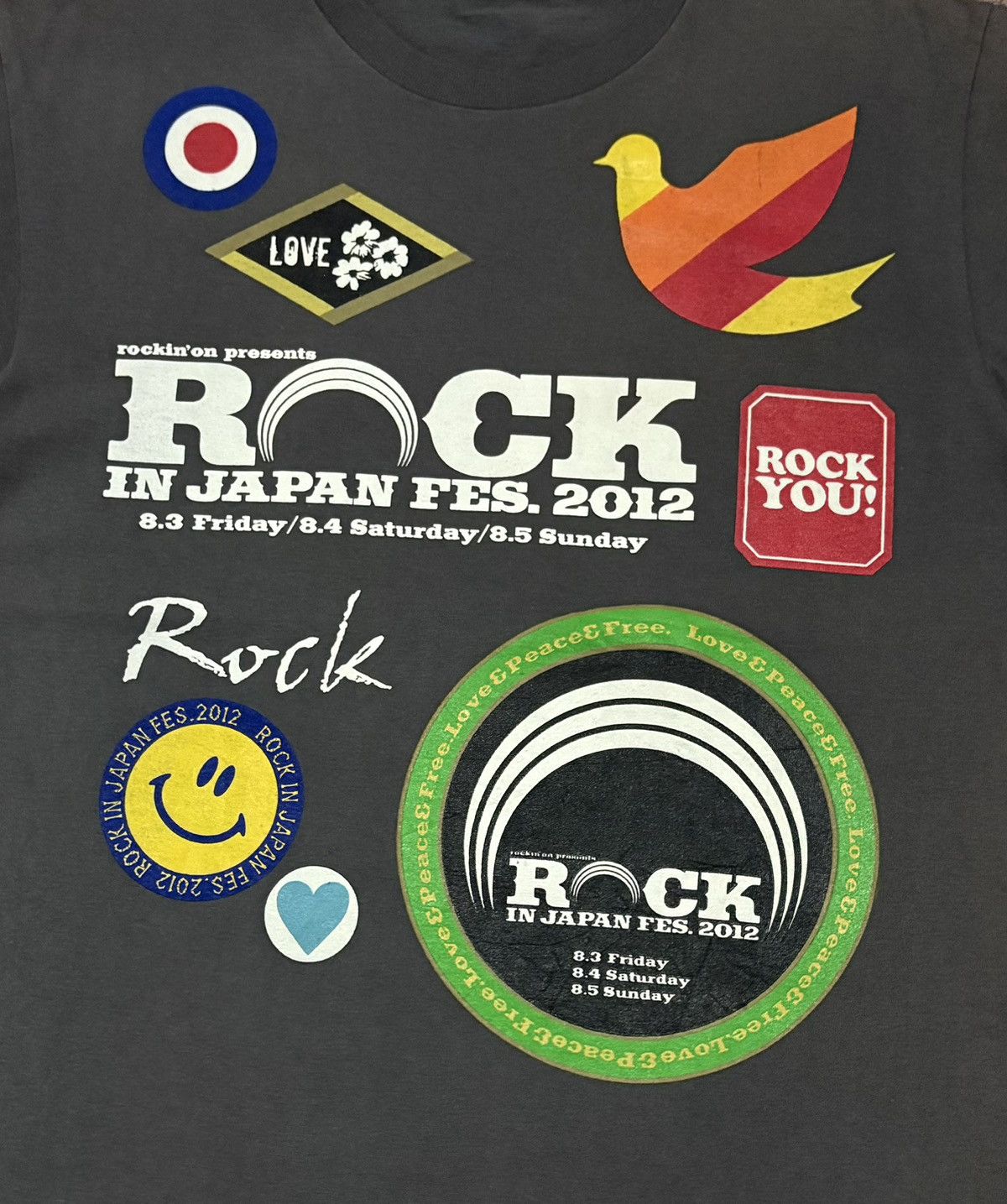 Band Tees × Japanese Brand × Vintage Japanese Brand rockin’on JAPAN FES. 2012 Tee Size US M / EU 48-50 / 2 - 3 Thumbnail