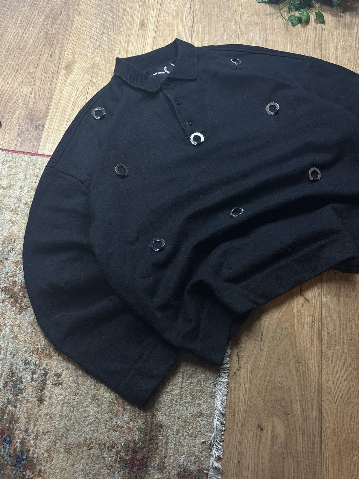 Fred Perry × Raf Simons 2018 Vintage Raf Simons x Fred Perry Ring Irons Sweatshirt Size US M / EU 48-50 / 2 - 3 Thumbnail