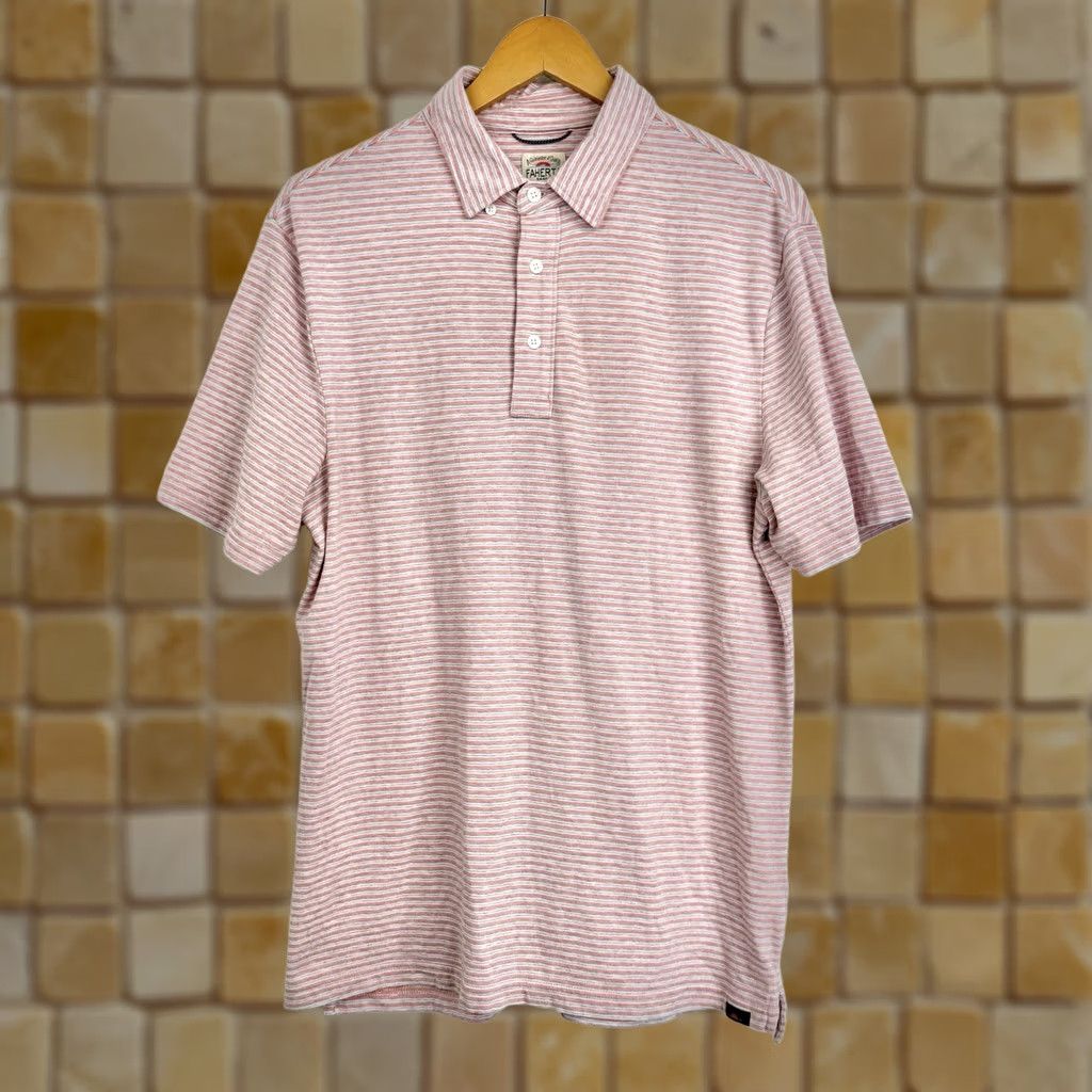 Faherty Faherty Shirt Mens Medium The Movement Polo Short Sleeve Striped Golf Size US M / EU 48-50 / 2 - 1 Thumbnail