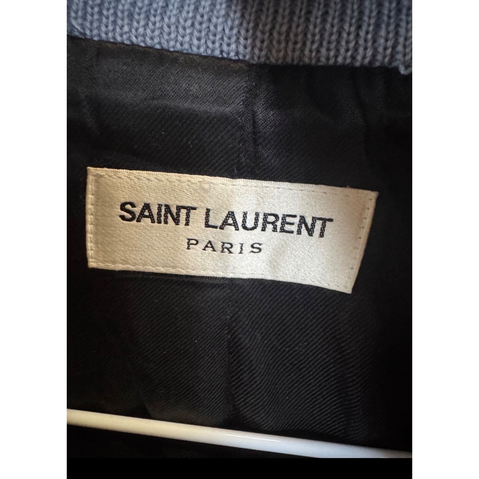 Saint Laurent Paris Saint Laurent Light Blue Wool Bomber Jacket FR40 / L Size M / US 6-8 / IT 42-44 - 5 Thumbnail