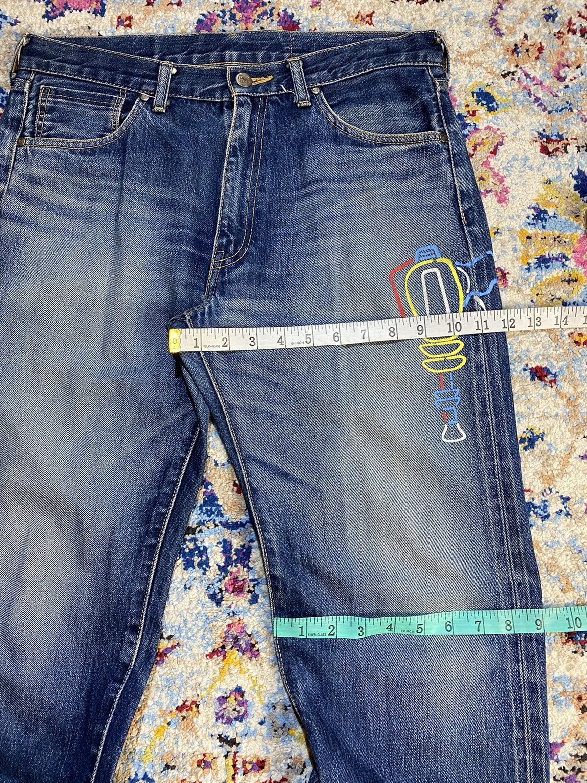 Billionaire Boys Club × Icecream BBC ICE CREAM ASTRO RAYGUN SELVEDGE DENIM PANTS Size US 32 / EU 48 - 16 Thumbnail