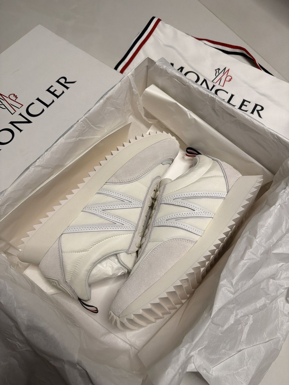 Moncler Moncler Pacey Low Top Sneaker - 43 (9) in white/grey NEW+BOX Size US 10 / EU 43 - 1 Thumbnail