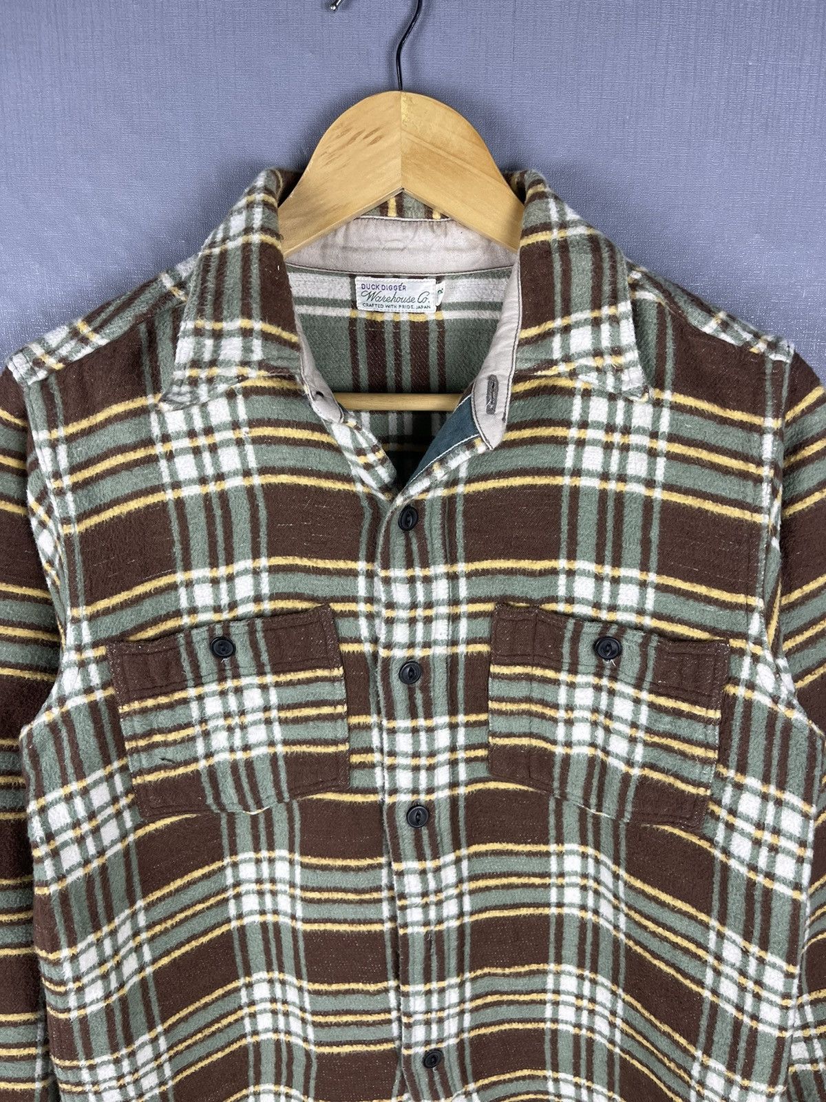 Flannel × Vintage × Warehouse VINTAGE WAREHOUSE Co. Duck Digger Japan Plaid Flannel Size US M / EU 48-50 / 2 - 3 Thumbnail