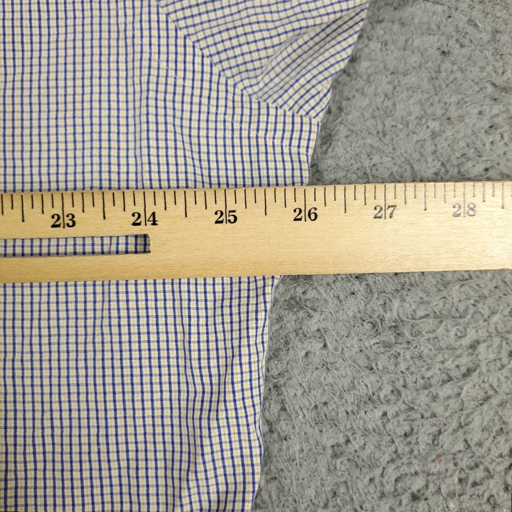 Ralph Lauren Ralph Lauren Shirt Dress Shirt Mens 16.5 Blue Yellow Check Long Sleeve Button-Down Non-Iron Pockets Size 42R - 5 Thumbnail