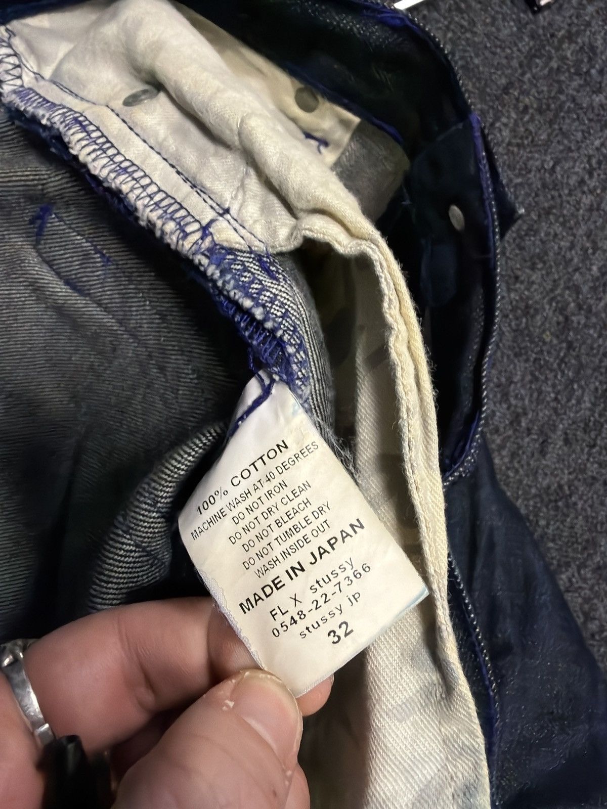 Stussy Vintage 2000s Stussy x Futura Laboratories Jeans - Waist 35 Size US 35 - 8 Thumbnail