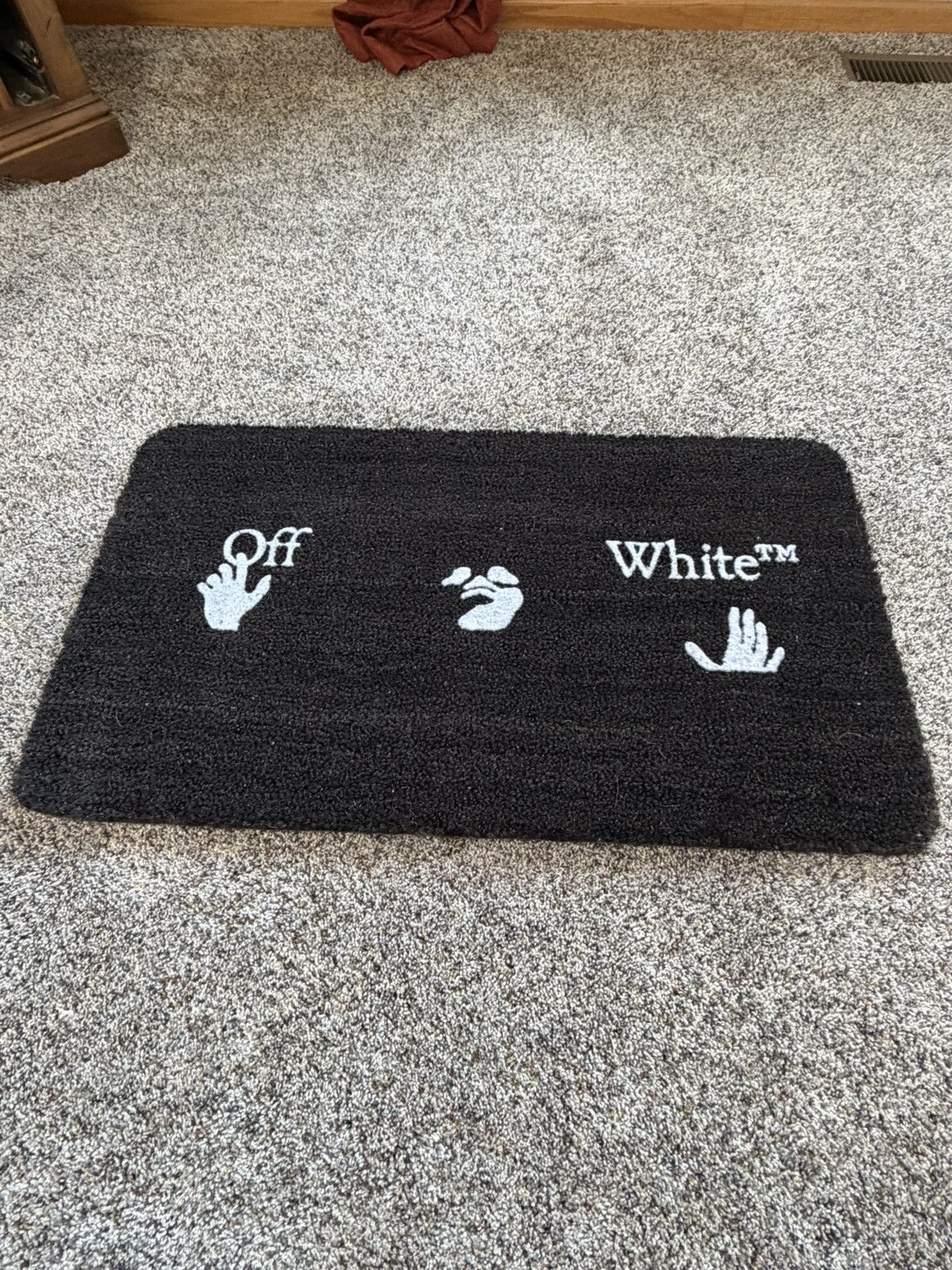 Off-White Off-White Doormat swimming man logo black rare Size ONE SIZE - 8 Thumbnail