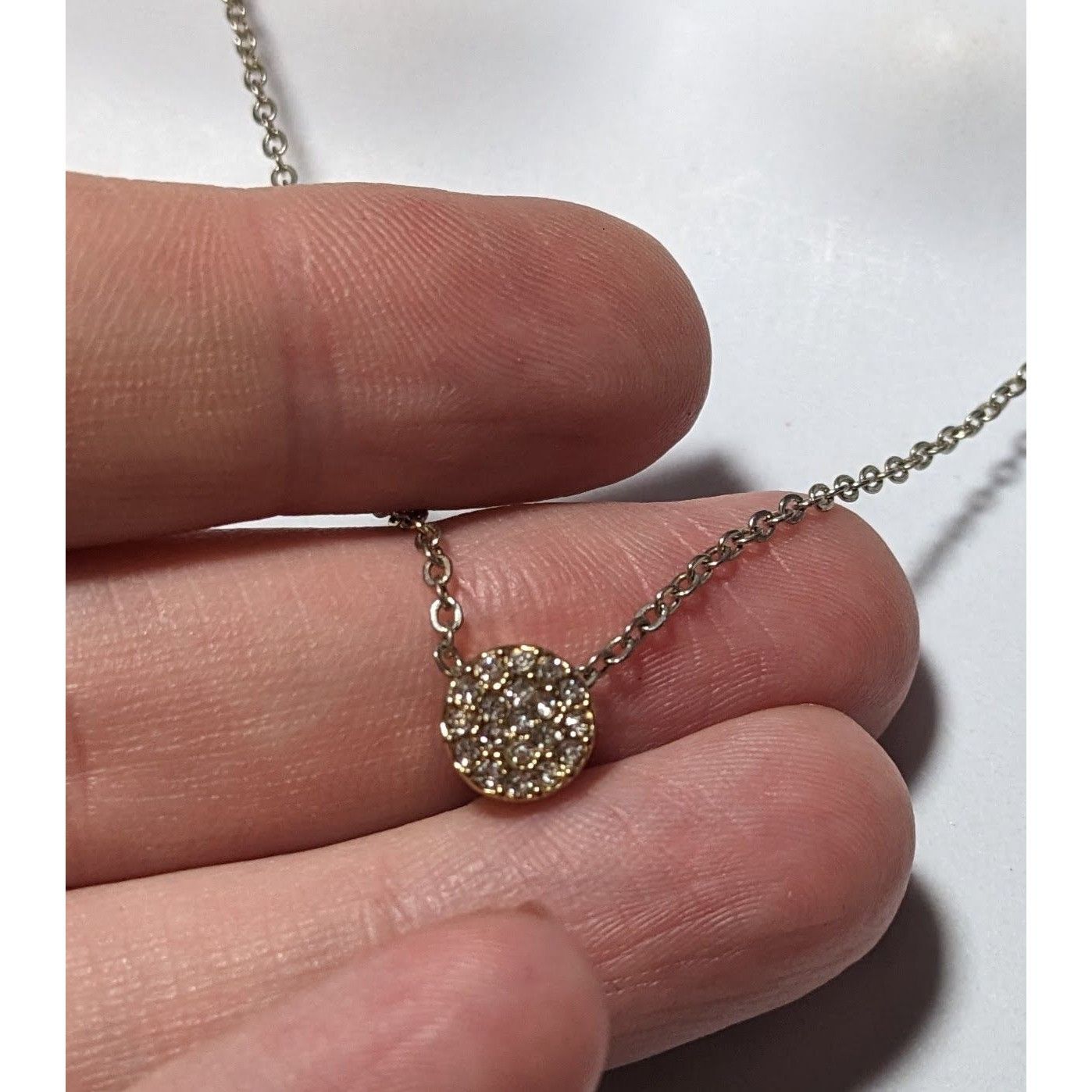 Other Minimalist Silver And Gold Rhinestone Pendant Necklace Size ONE SIZE - 7 Thumbnail