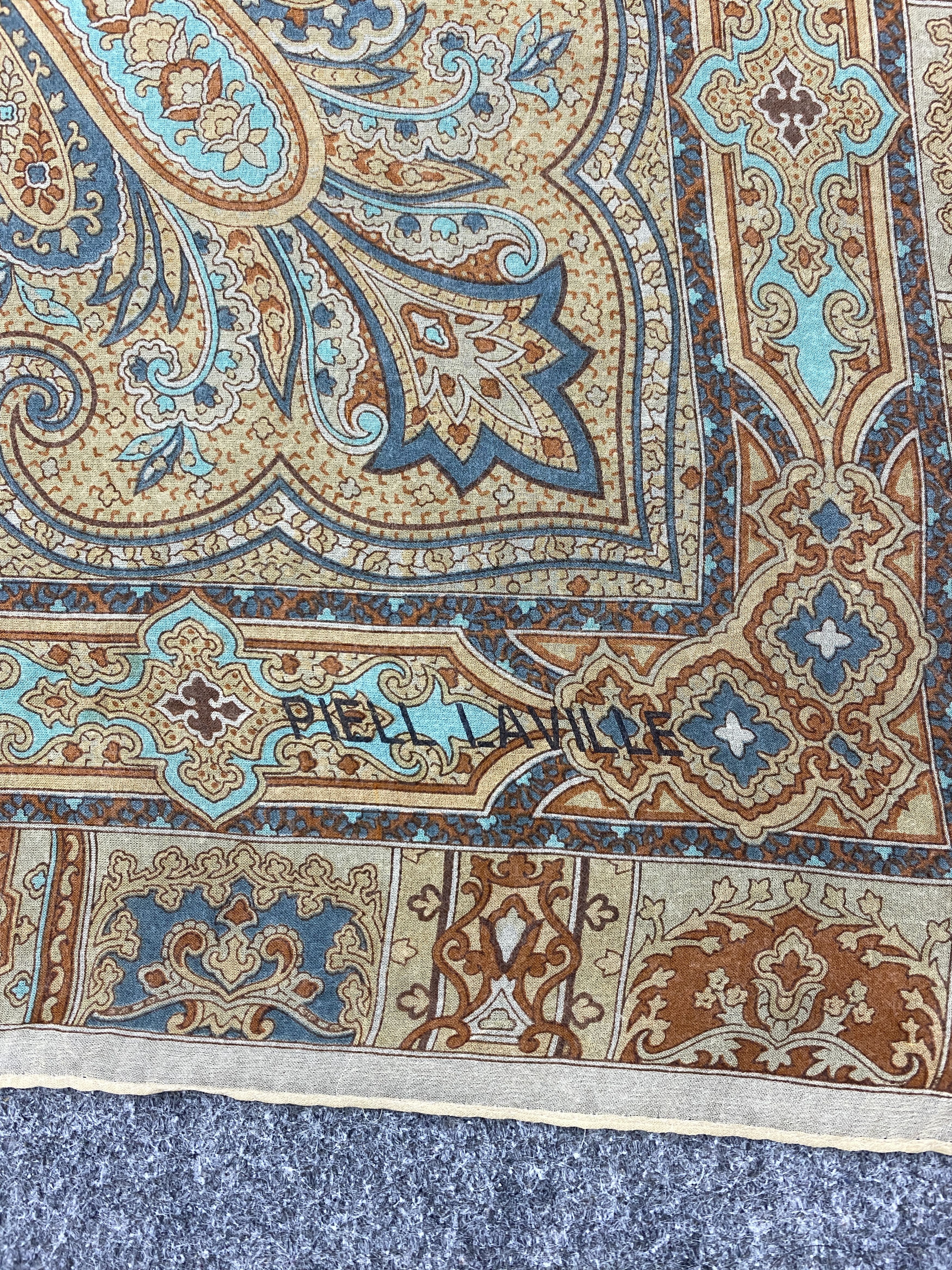 Vintage Vintage Piell Laville Paisley Silk Scarf SN0157 Size ONE SIZE - 4 Thumbnail