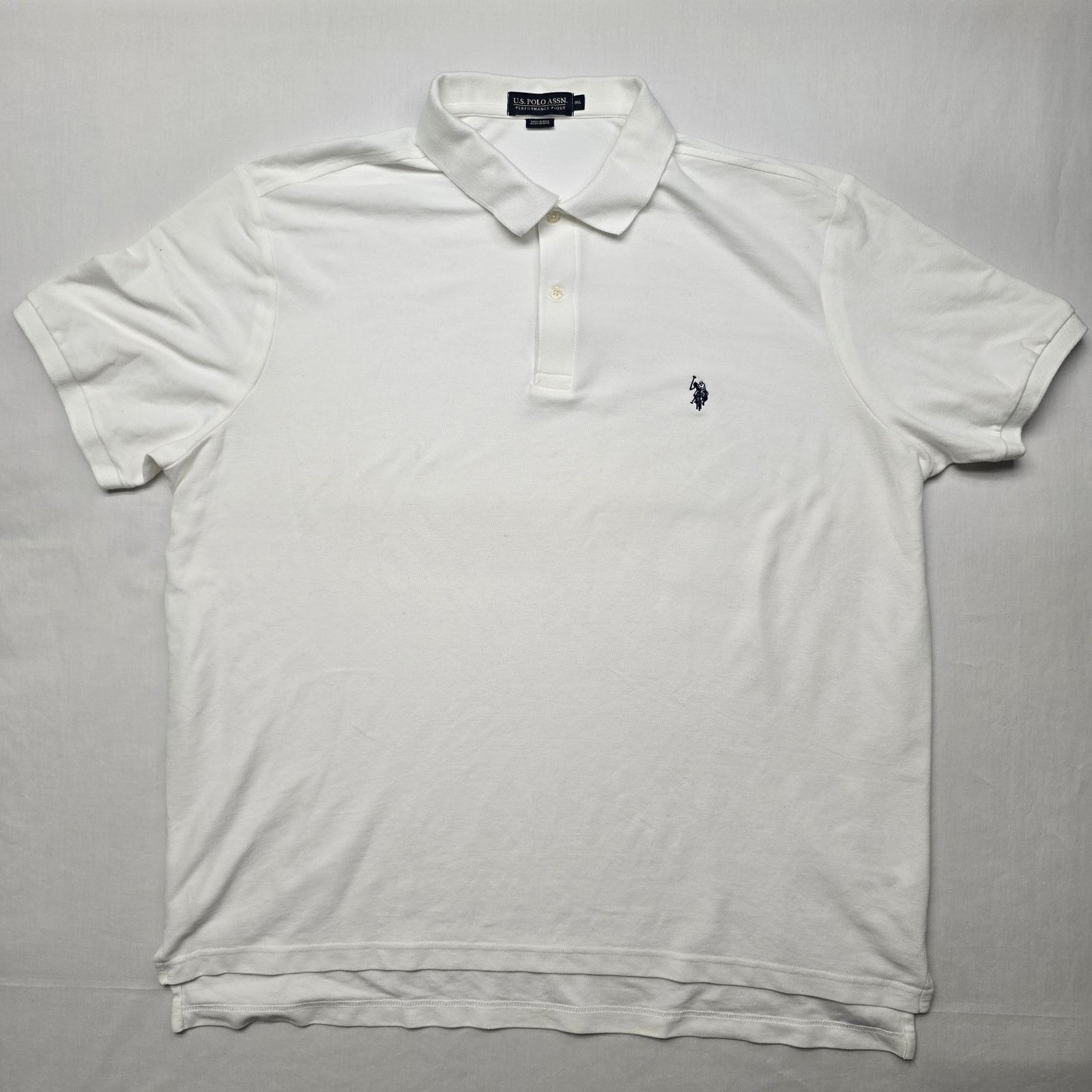 U.S. Polo Assn. U.S. Polo Assn Polo White 3XL Performance Pique Shirt Size US XXL / EU 58 / 5 - 1 Thumbnail