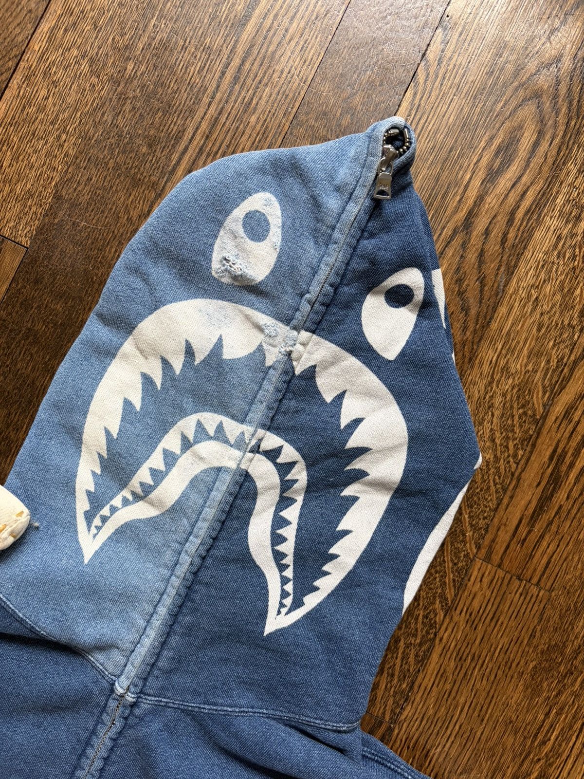 Bape Bape Indigo Full Zip Shark Hoodie Size US M / EU 48-50 / 2 - 5 Thumbnail