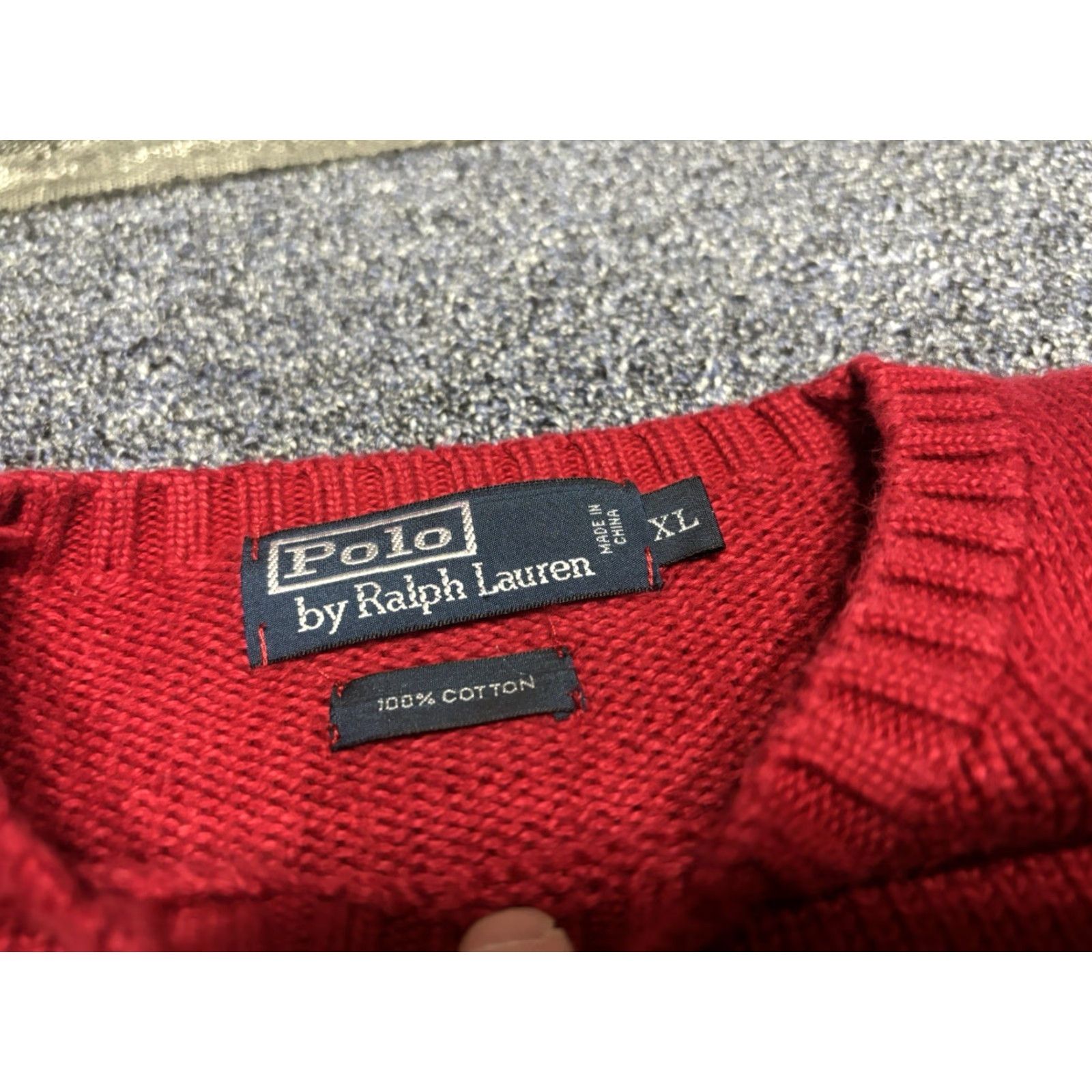 Ralph Lauren VTG Ralph Lauren Polo Sweater Mens XL Cotton Knit Crew Neck Pullover 1990s Red Size US XL / EU 56 / 4 - 2 Thumbnail
