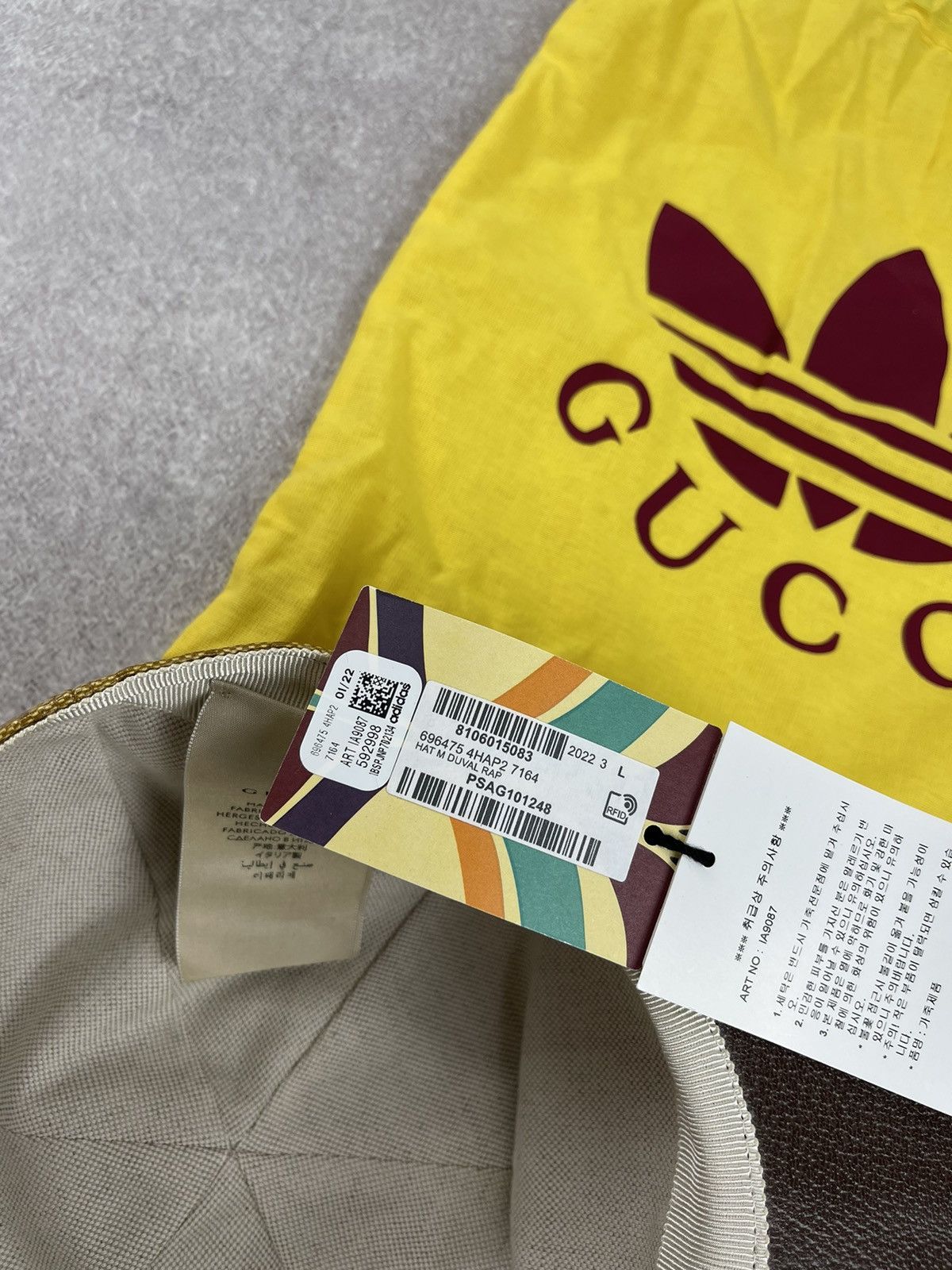 Adidas × Gucci Gucci x Adidas GG Monogram Canvas Leather Baseball Cap Size ONE SIZE - 11 Thumbnail