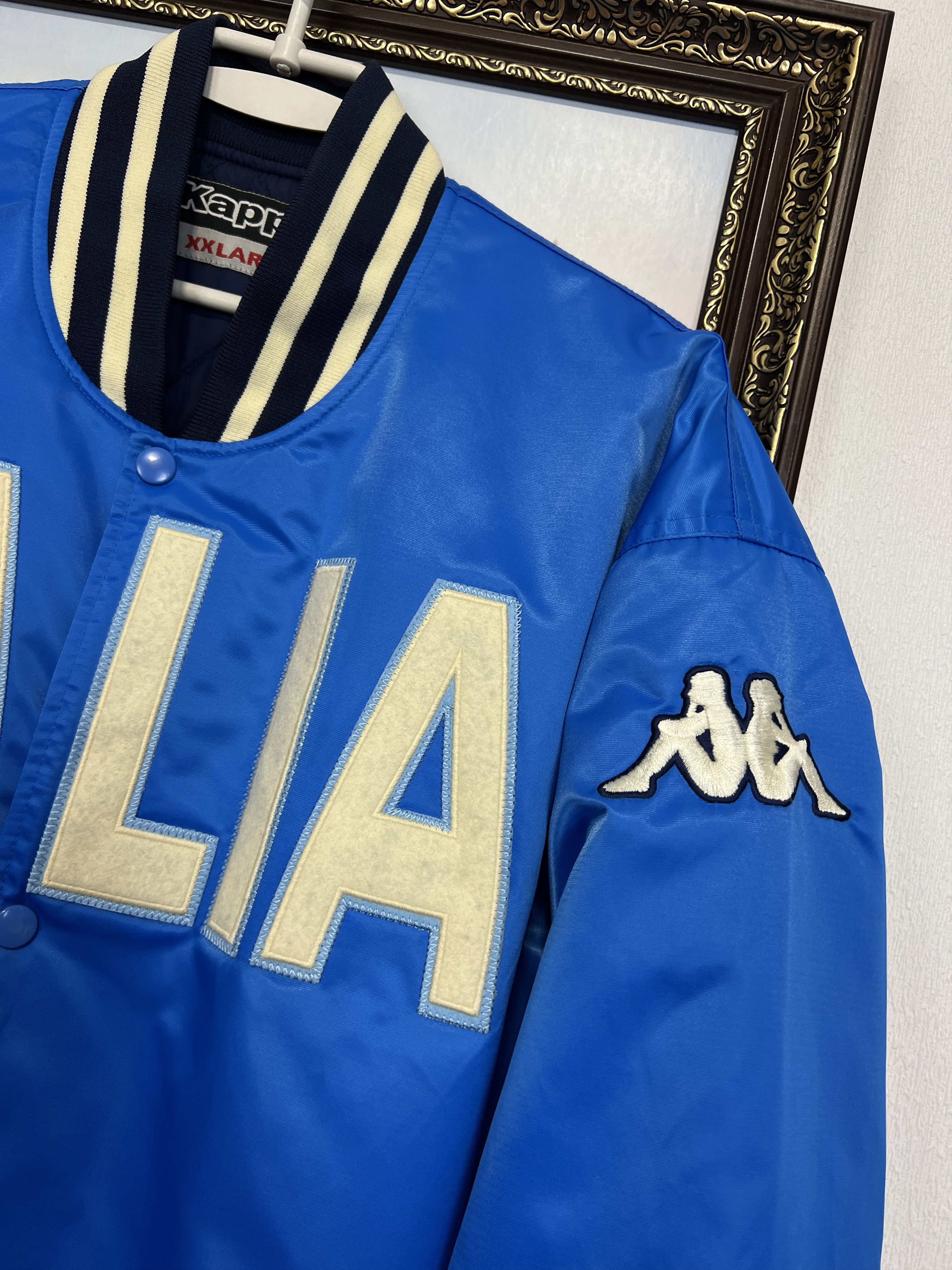 Kappa Vintage Italy Football Satin Jacket Soccer Bomber Track Top Size US XXL / EU 58 / 5 - 4 Thumbnail