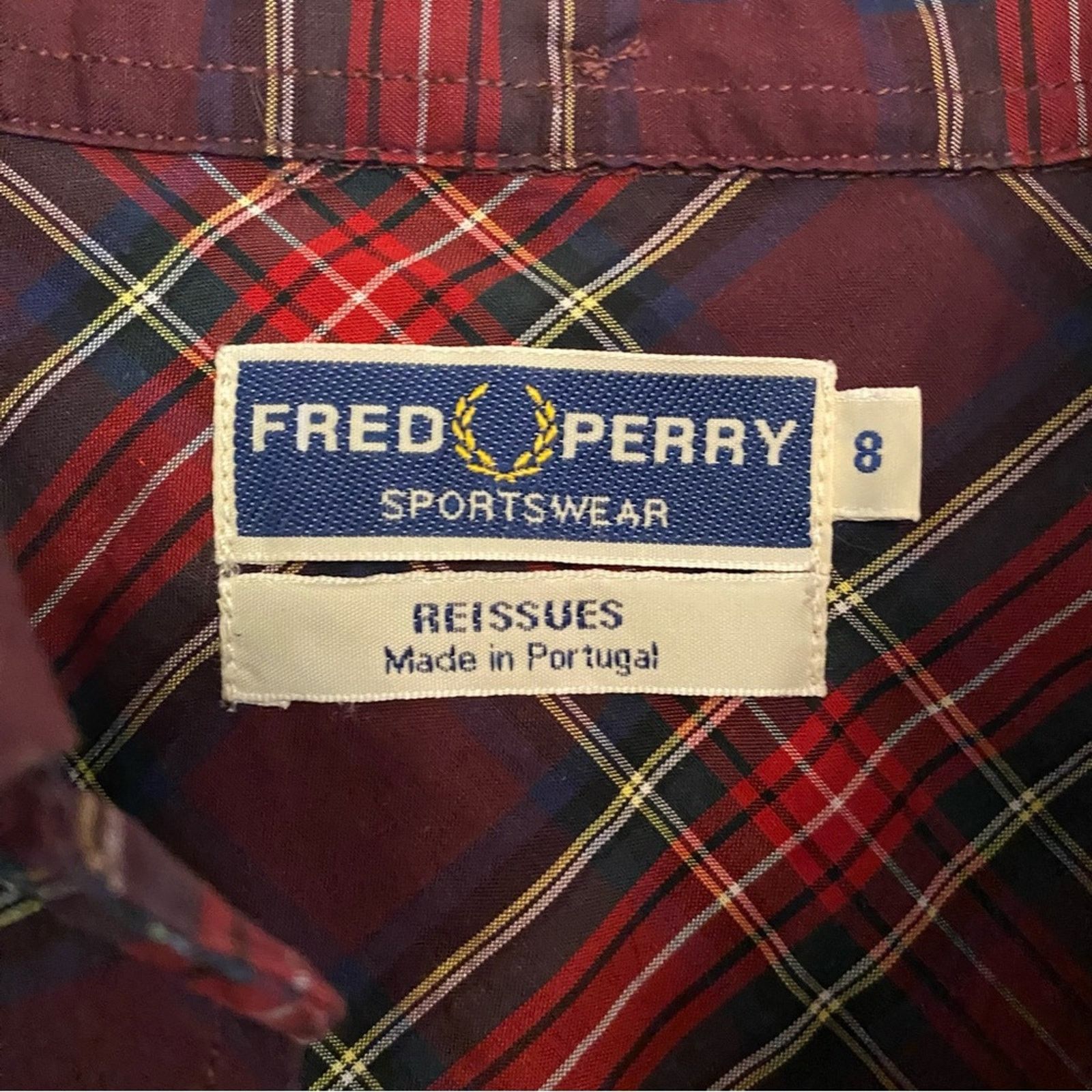 Fred Perry Fred Perry Reissues Womens Button Down Tartan Shirt RED 6/8 Size M / US 6-8 / IT 42-44 - 3 Thumbnail