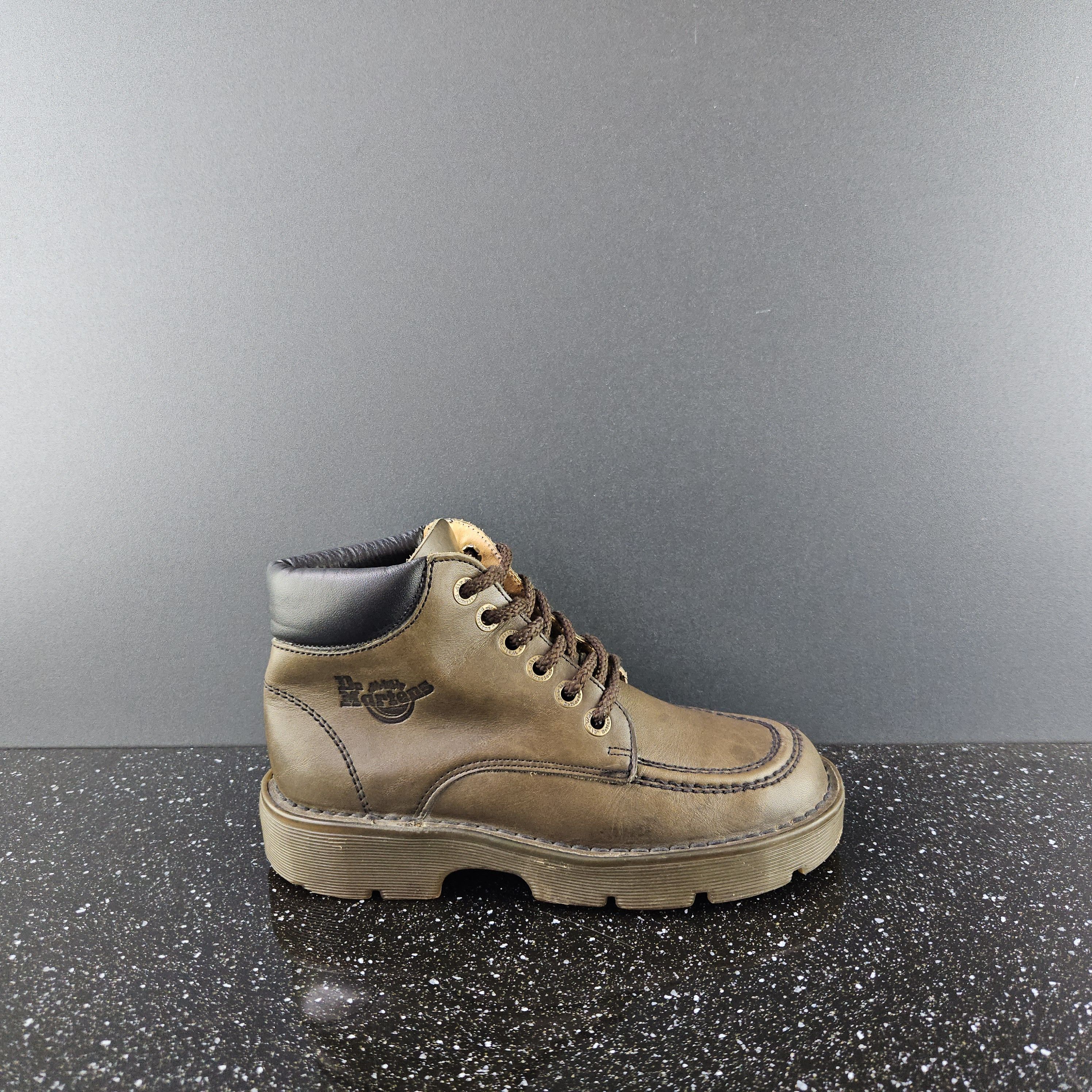 Dr. Martens Vintage Dr. Martens Khaki leather boots Sz 5 UK Size US 6 / EU 39 - 1 Thumbnail