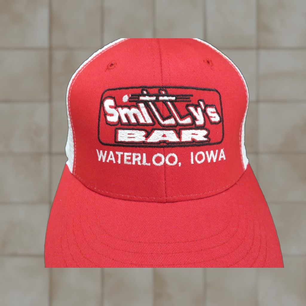 Vintage VTG Smitty's Bar Waterloo Iowa Golf Hockey sports trucker cap hat Size ONE SIZE - 1 Thumbnail