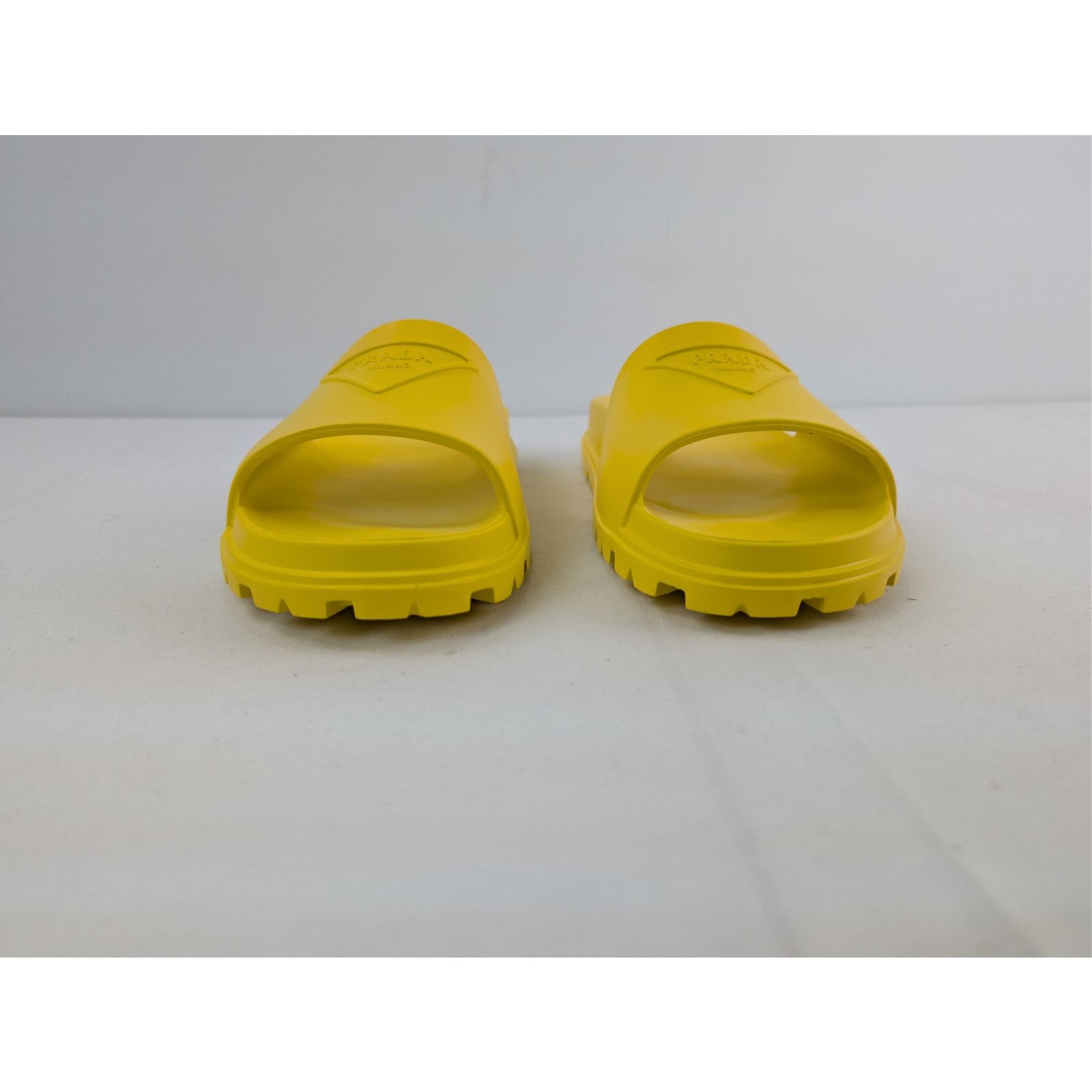 Prada o1rshd1 EVA Rubber Slide Sandals Slippers in Yellow Size US 11 / EU 44 - 9 Thumbnail