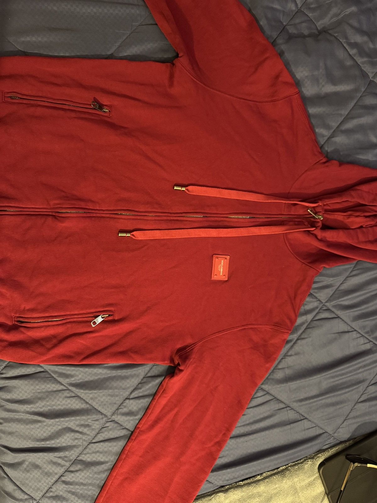 Dolce & Gabbana Dolce & Gabbana Red Cotton Hoodie Size US L / EU 52-54 / 3 - 1 Thumbnail