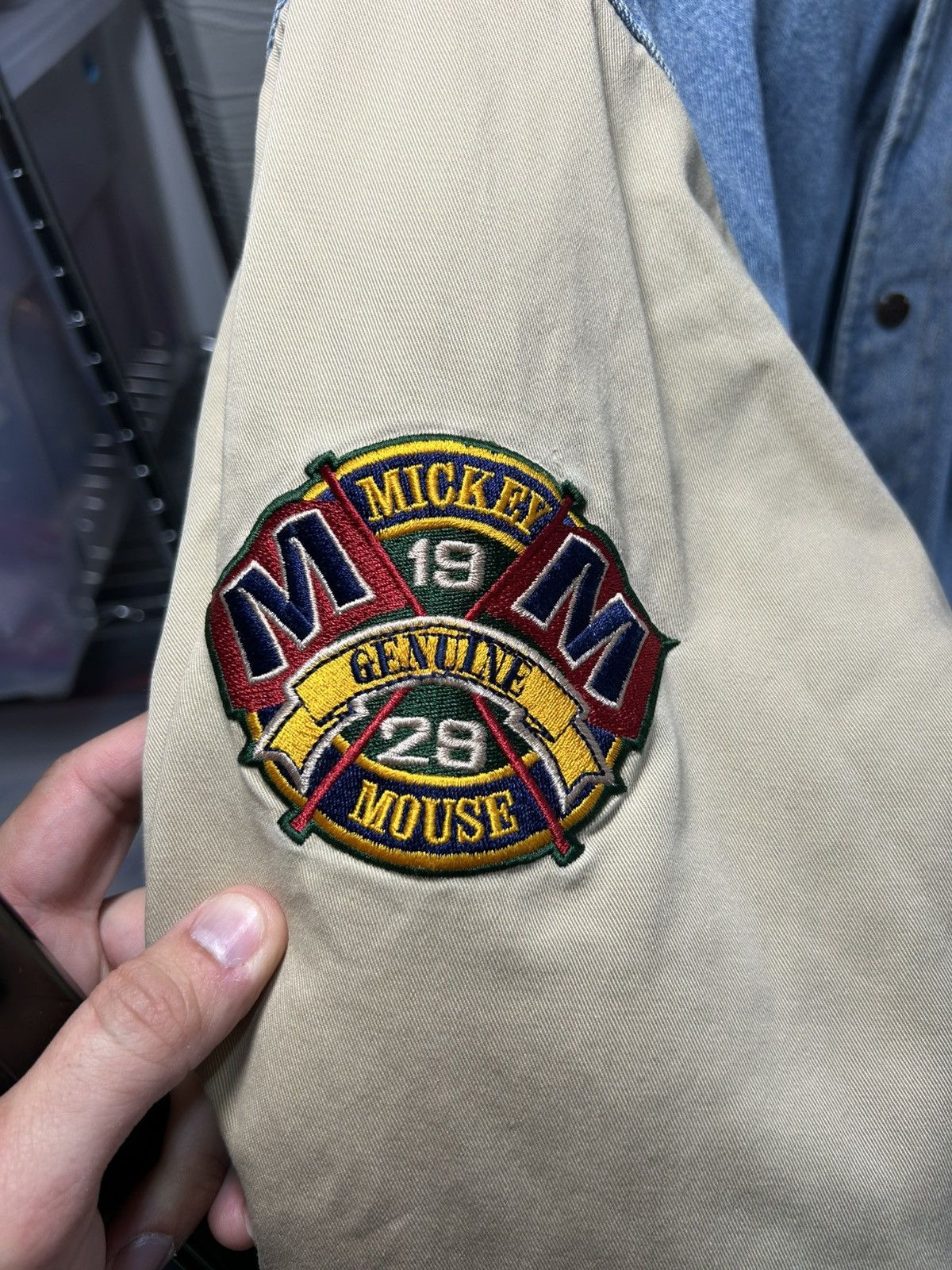 Vintage 90s Disney Mickey Mouse First Class of 1928 Denim Bomber Size US M / EU 48-50 / 2 - 6 Thumbnail