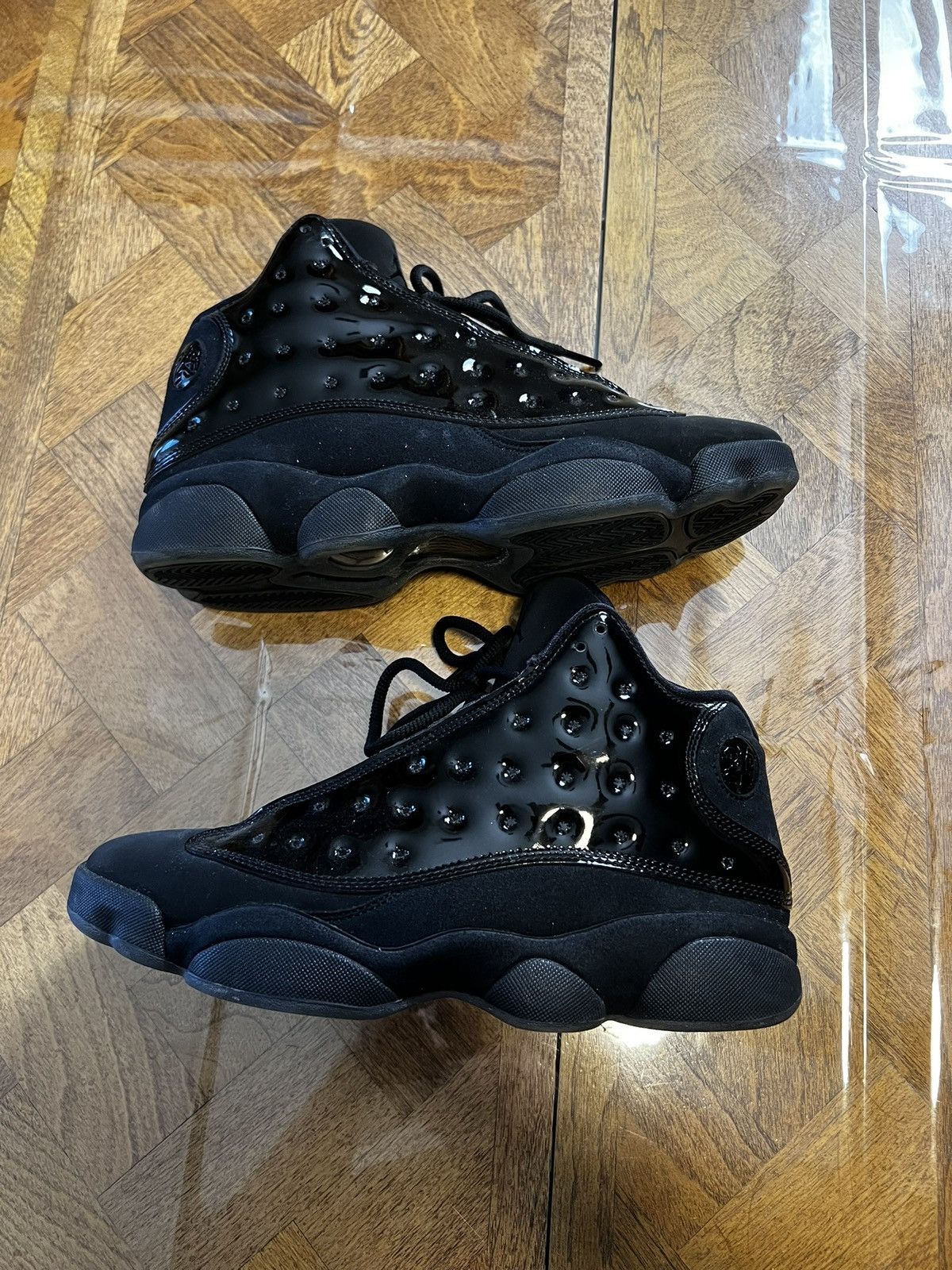 image of Air Jordan 13 Cap And Gown Shoes in Black, Men's (Size 9)