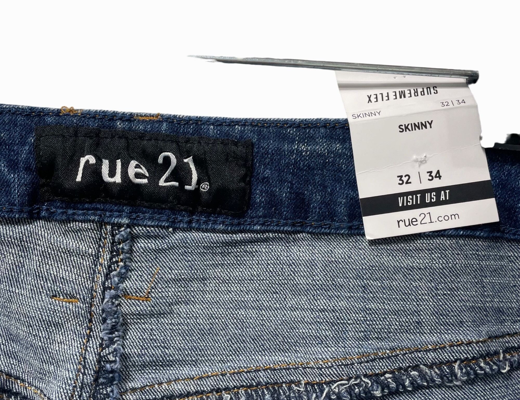 rue21 Rue 21 - Men's Supreme Flex Skinny Jeans - Blue - 32 x 34 Size US 32 / EU 48 - 10 Thumbnail