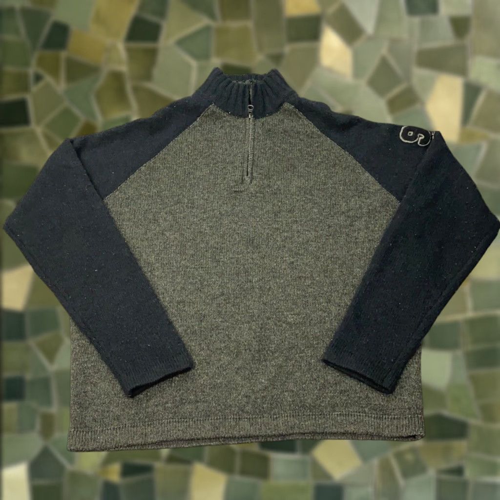 Abercrombie & Fitch VTG Abercrombie & Fitch Sweater Mens Medium Gray 1/4 Zip 90s Wool Blend Mock Neck Pullover Spin: 1892 Knit 90s Vintage Mens Sweater Size US M / EU 48-50 / 2 - 1 Thumbnail