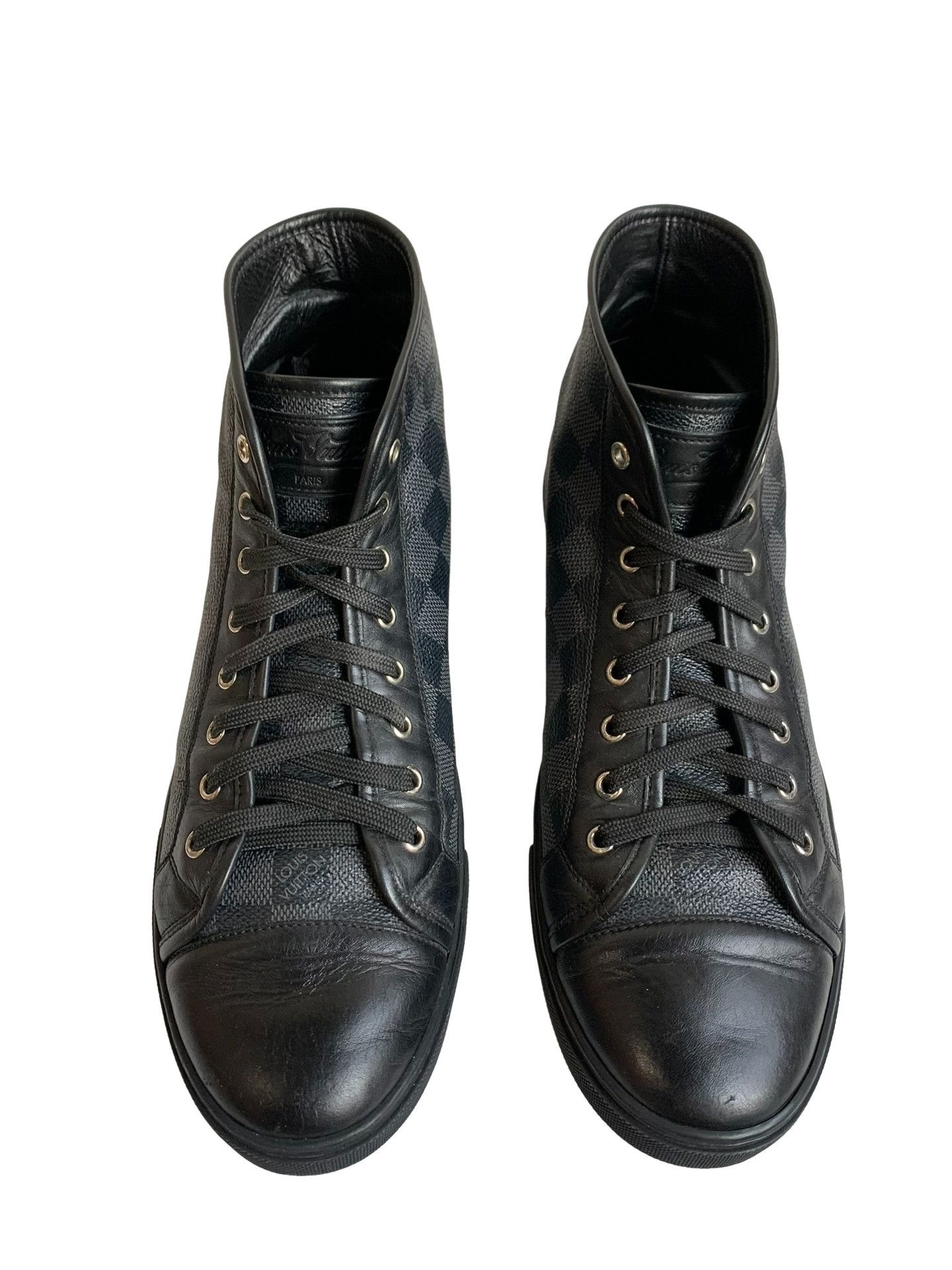 Louis Vuitton Louis Vuitton Damier Graphite Hi-Top Sneakers 7.5 Size US 8.5 / EU 41-42 - 1 Thumbnail