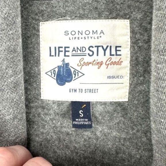 Vintage Sonoma Shawl-Neck Sweater Mens Small Gray Pullover Long Sleeve Pocket NEW Size US S / EU 44-46 / 1 - 5 Thumbnail