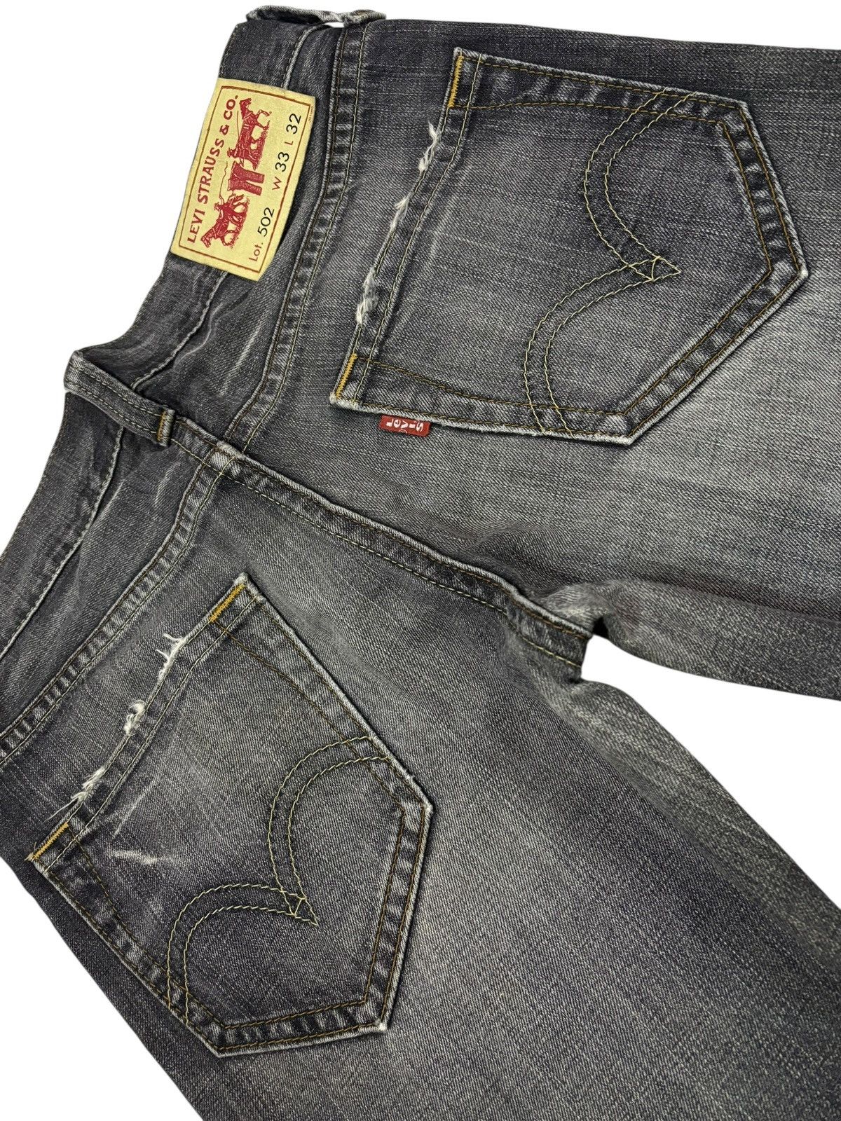 Levi's Vtg 90s Levis 502 Distressed Jeans Size US 34 / EU 50 - 5 Thumbnail