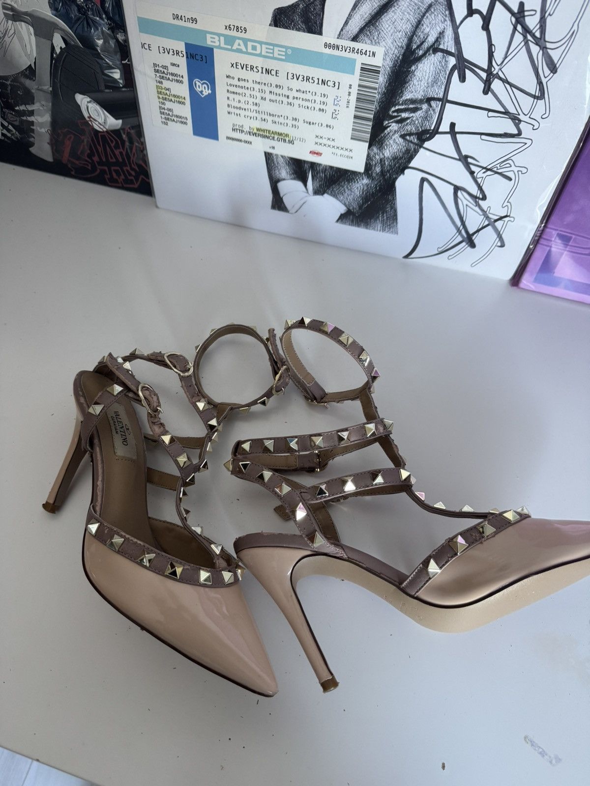 Valentino Valentino Garavani Rockstud Patent Leather Heels – Nude Size US 7 / IT 37 - 9 Thumbnail