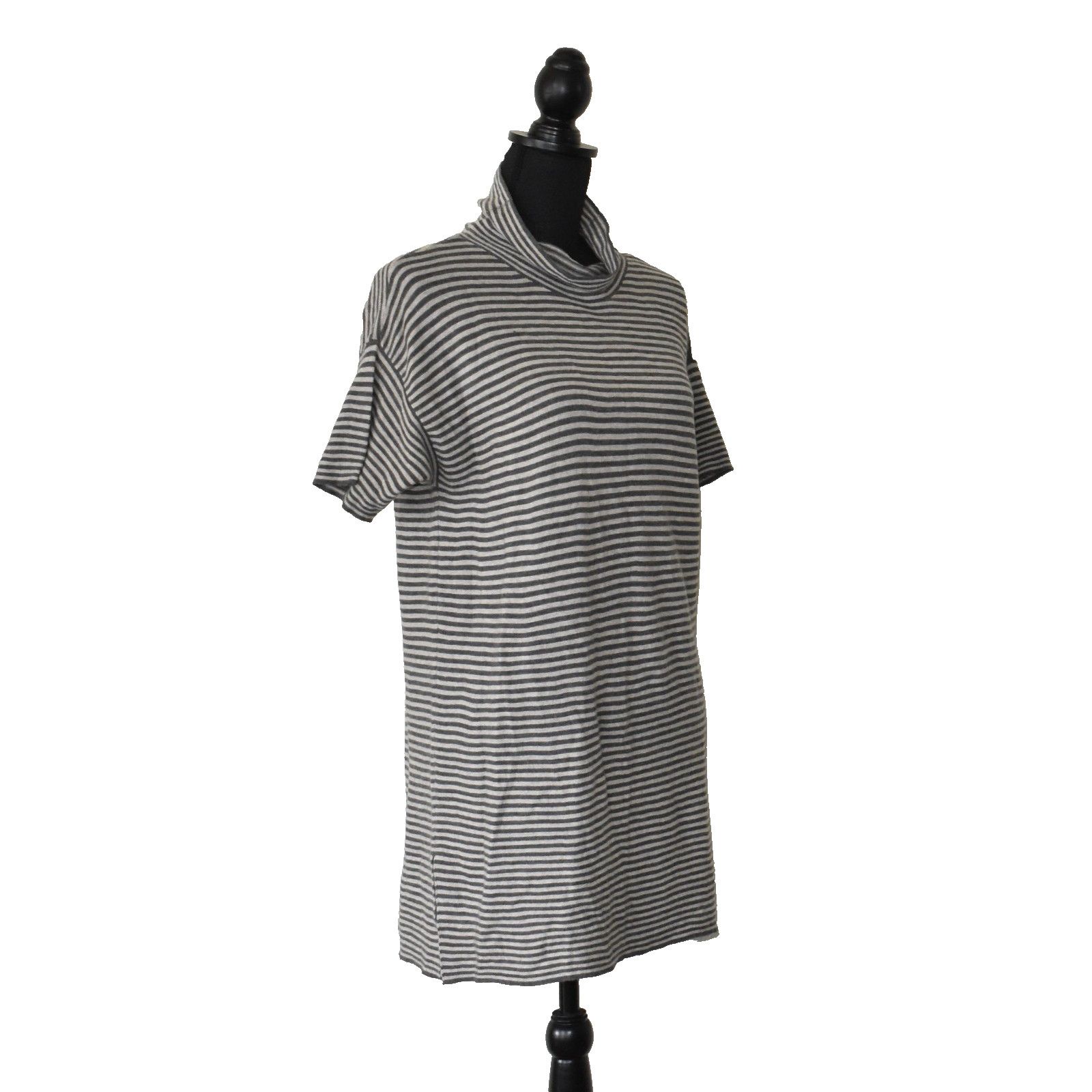 Eileen Fisher EILEEN FISHER Wool Striped Turtle Neck Petite Sweater Sz PL Size L / US 10 / IT 46 - 2 Thumbnail