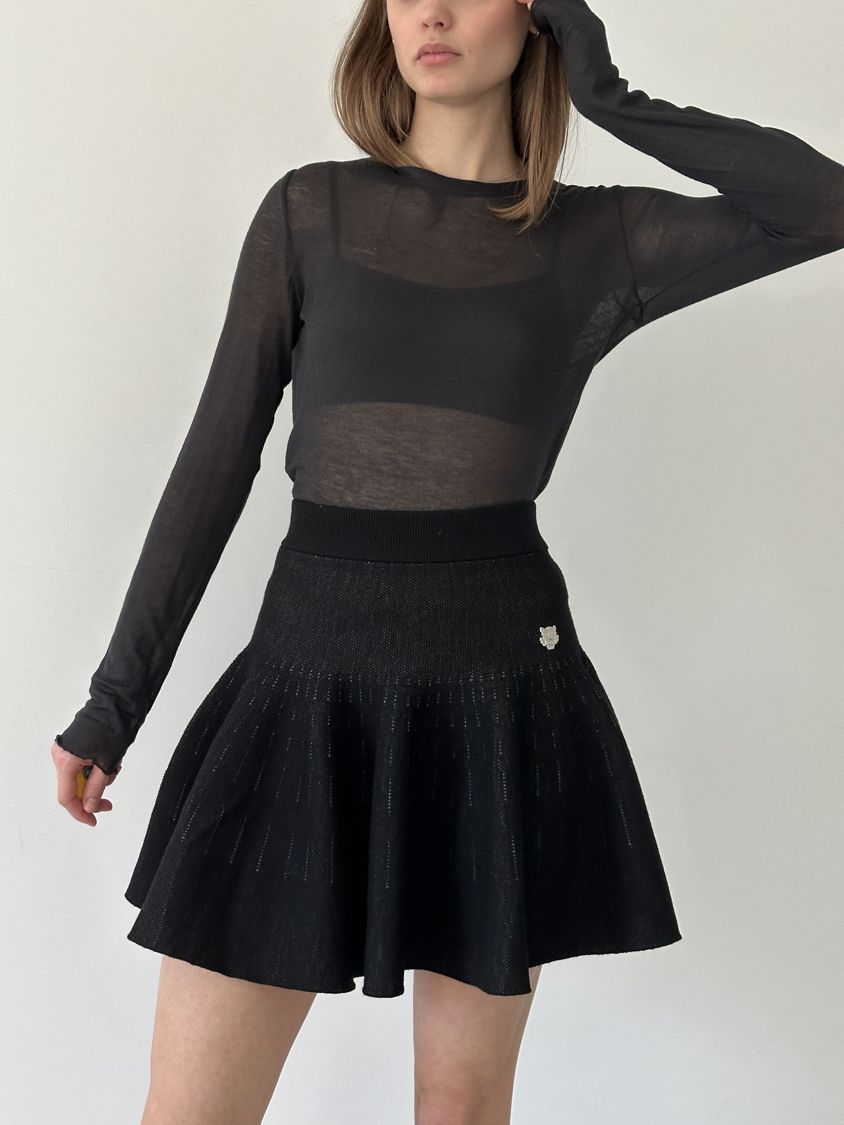 Kenzo Kenzo Lana Wool Mini Skirt XS Size 26" / US 2 / IT 38 - 1 Thumbnail