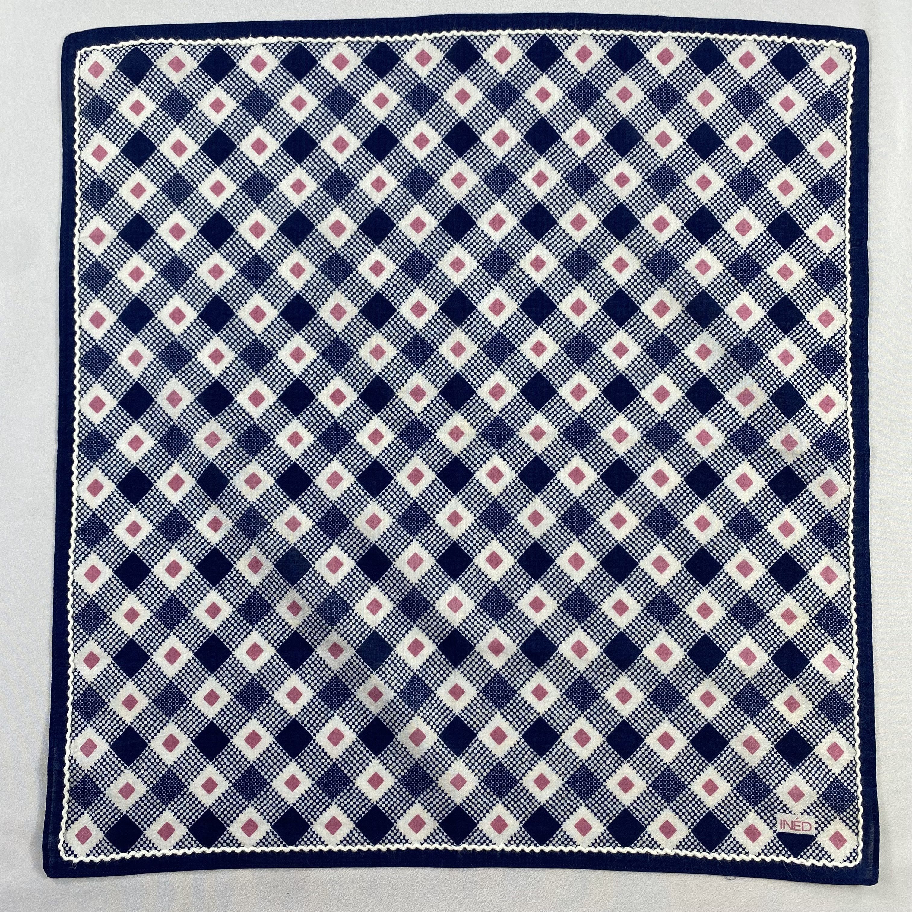 Vintage Ined Handkerchief / Neckerchief / Bandana-P1847 Size ONE SIZE - 1 Thumbnail