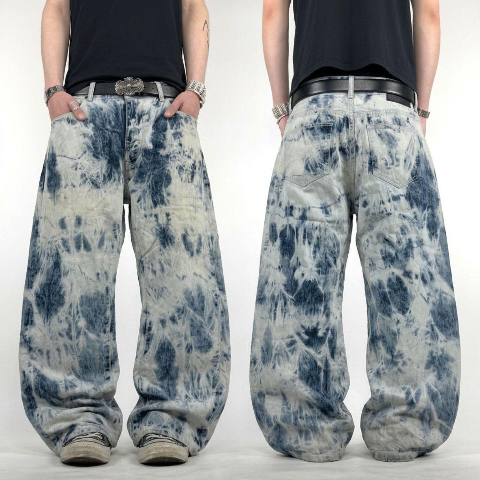 Anchor Blue × JNCO × Streetwear 12 inch leg opening baggy wide leg 
