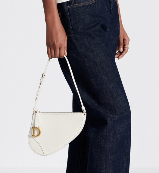 Dior o1w1db11125 S5909C Size: OS / Saddle Rodeo Pouch in White Size ONE SIZE - 6 Thumbnail