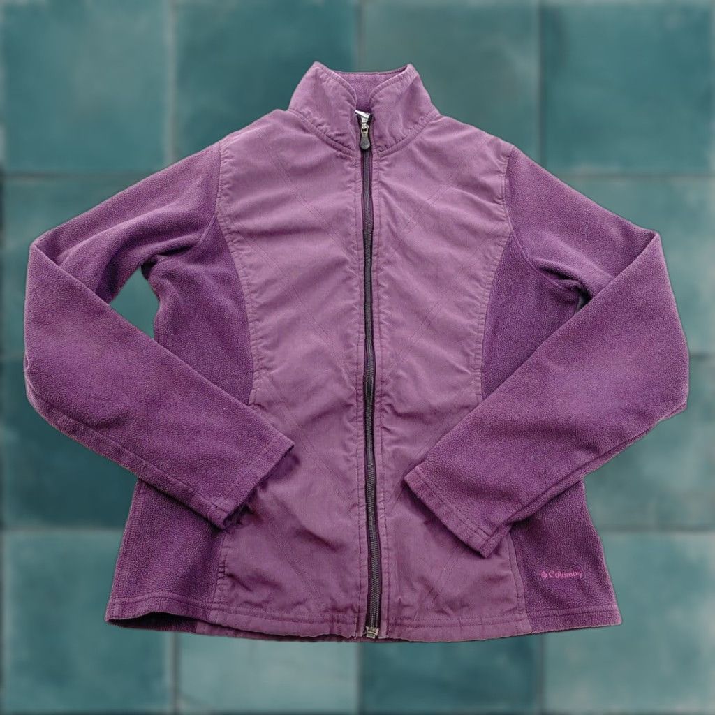 Vintage Columbia Jacket Womens XS Purple Fleece Full Zip Outdoor Logo College Casual Shirts? Size XS / US 0-2 / IT 36-38 - 1 Thumbnail