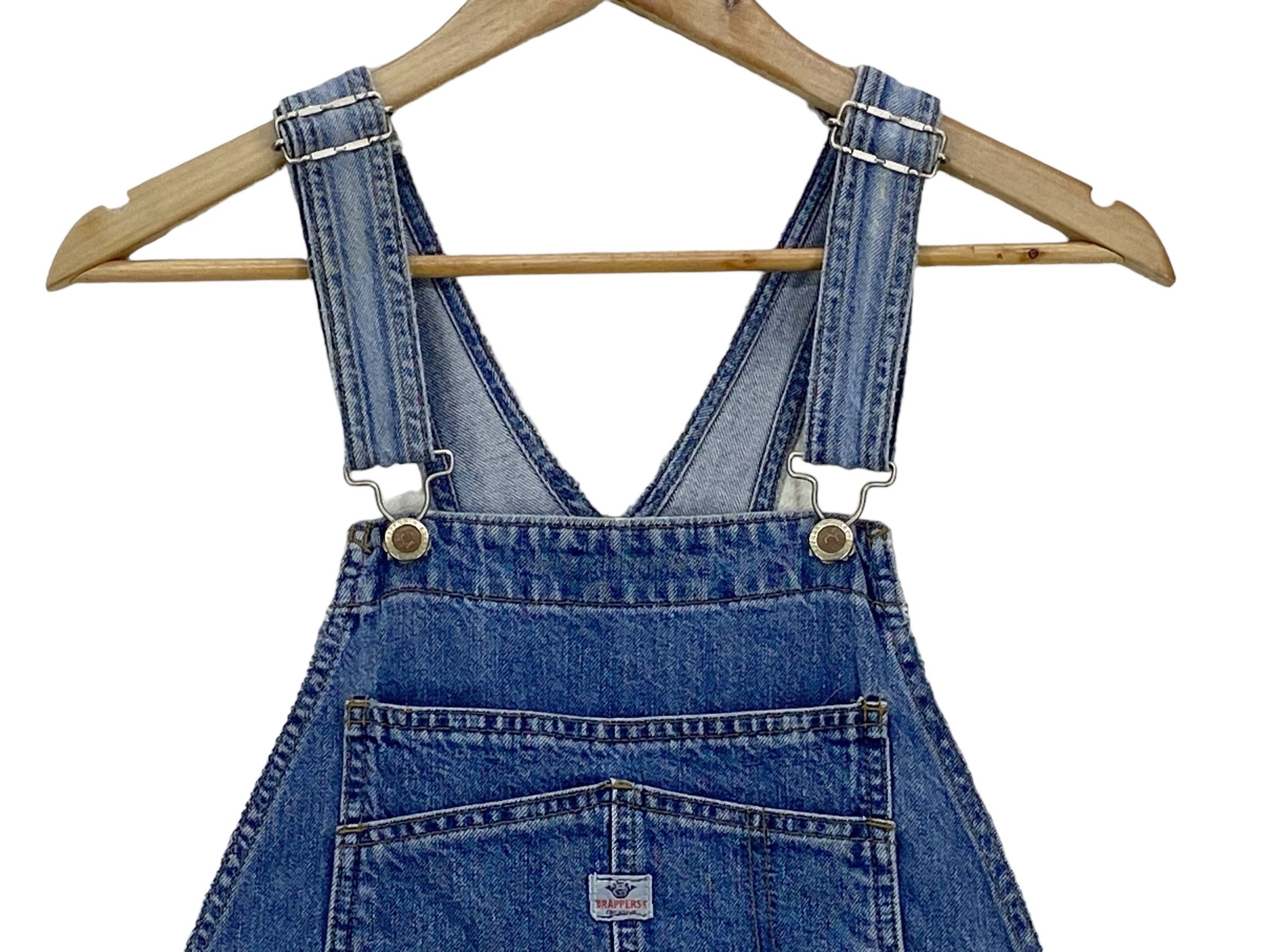Japanese Brand Brappers Denim Bib Overalls Hickory Workwear Size US 32 / EU 48 - 3 Thumbnail