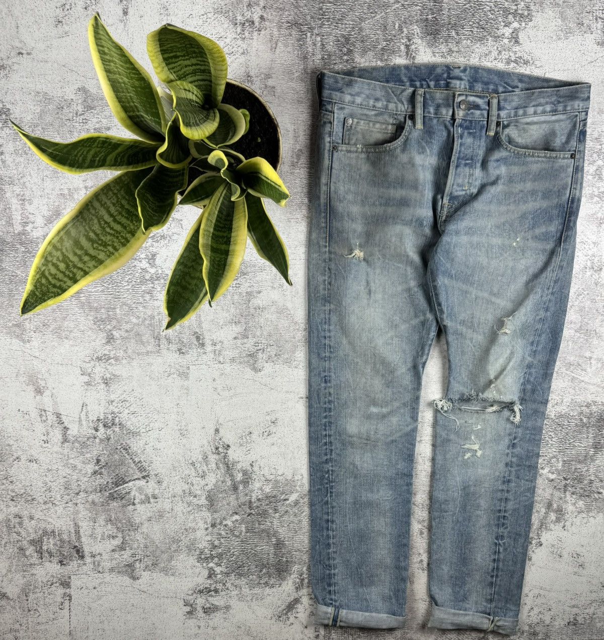 Denim & Supply Ralph Lauren Vintage Denim & Supply 32/34 Ralph Lauren Slim Distressed Jeans Pants Trousers Size US 32 / EU 48 - 1 Thumbnail