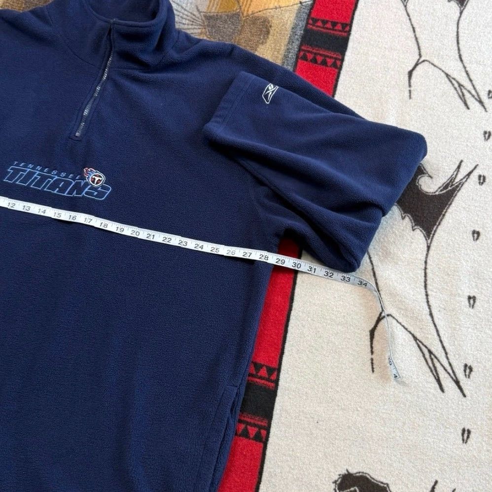 Reebok VINTAGE Reebok Tennessee Titans Fleece 1/4 Zip Pullover Men 2XL Blue NFL Football Size US XXL / EU 58 / 5 - 6 Thumbnail