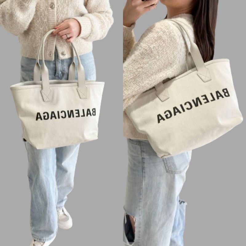 Balenciaga o1bcso1str1224 Size: OS / Jumbo Small Tote Bag in Beige Size ONE SIZE - 4 Thumbnail