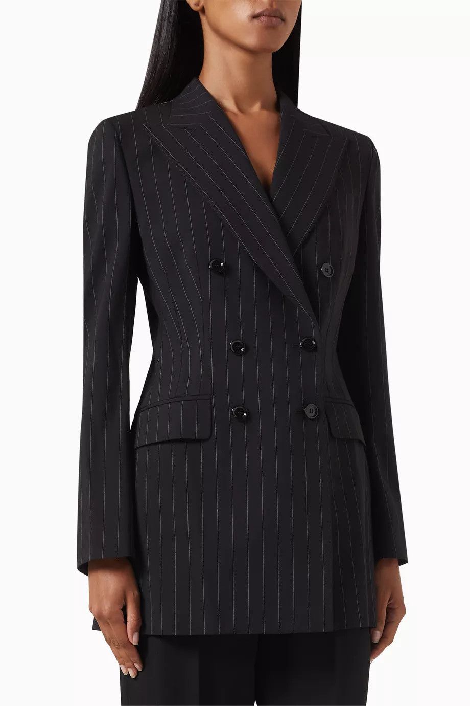 Dolce & Gabbana o1y0825 Pinstriped Blazer in Lead Size XL / US 12-14 / IT 48-50 - 1 Thumbnail