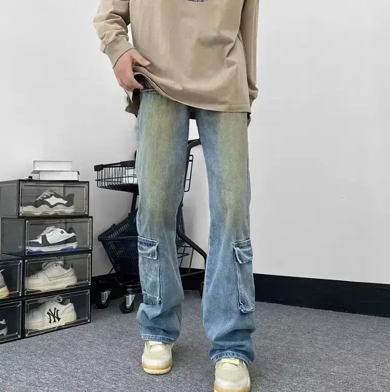 Japanese Brand denim trousers with wide legs Size US 32 / EU 48 - 1 Thumbnail