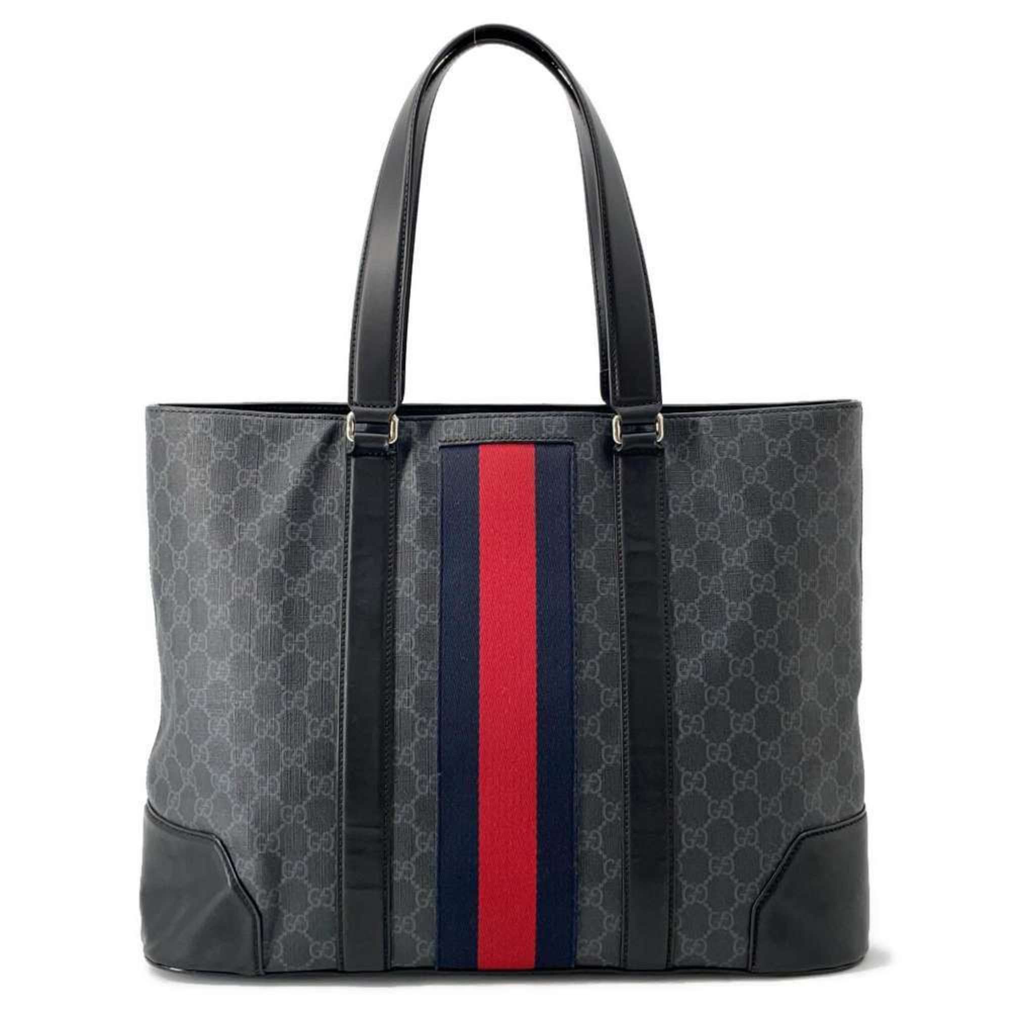 Gucci Tote Bag GG Supreme Sherry Line 495560 Gucci Black, Women's